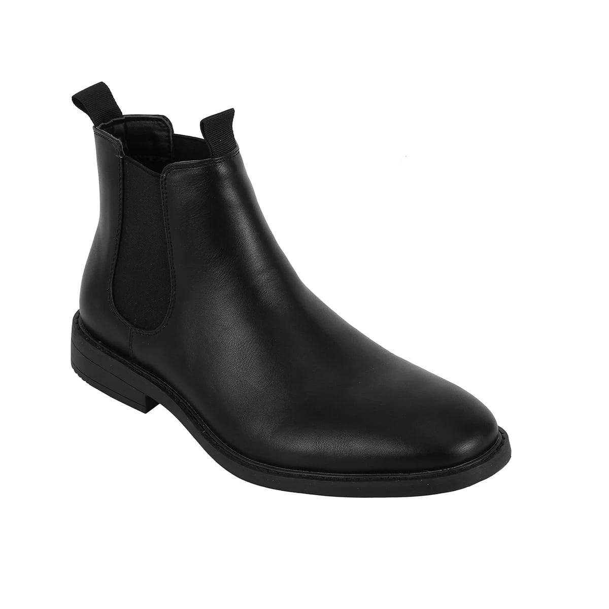 1 Slip On Gusset Boots BLACK, 1 of 5