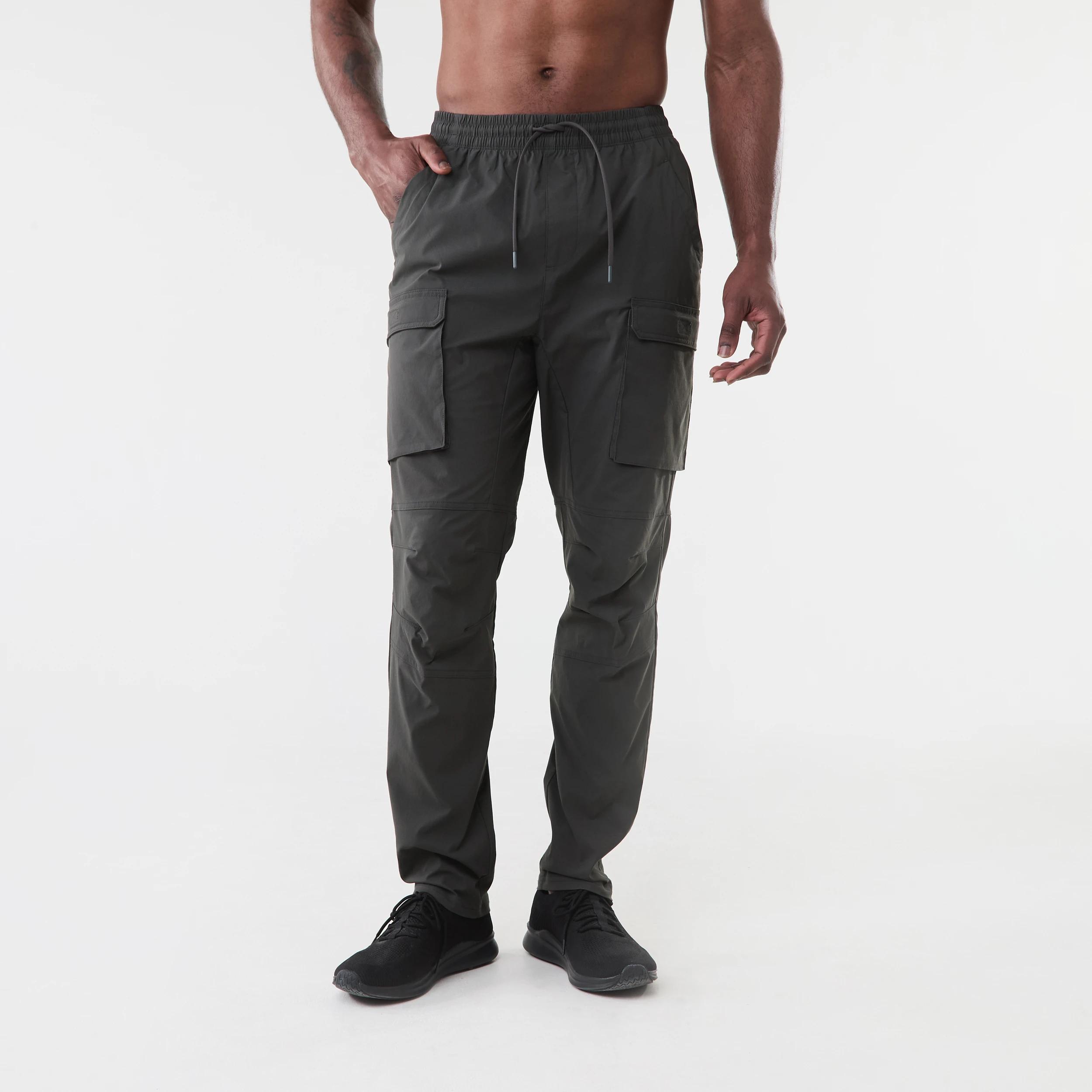 1 Active Mens Woven Cargo Pants Gry Drkish, 1 of 7