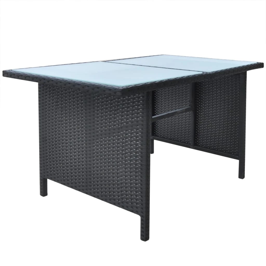 3 vidaXL 6 Piece Outdoor Dining Set With Cushions Poly Rattan - Black, 3 of 8