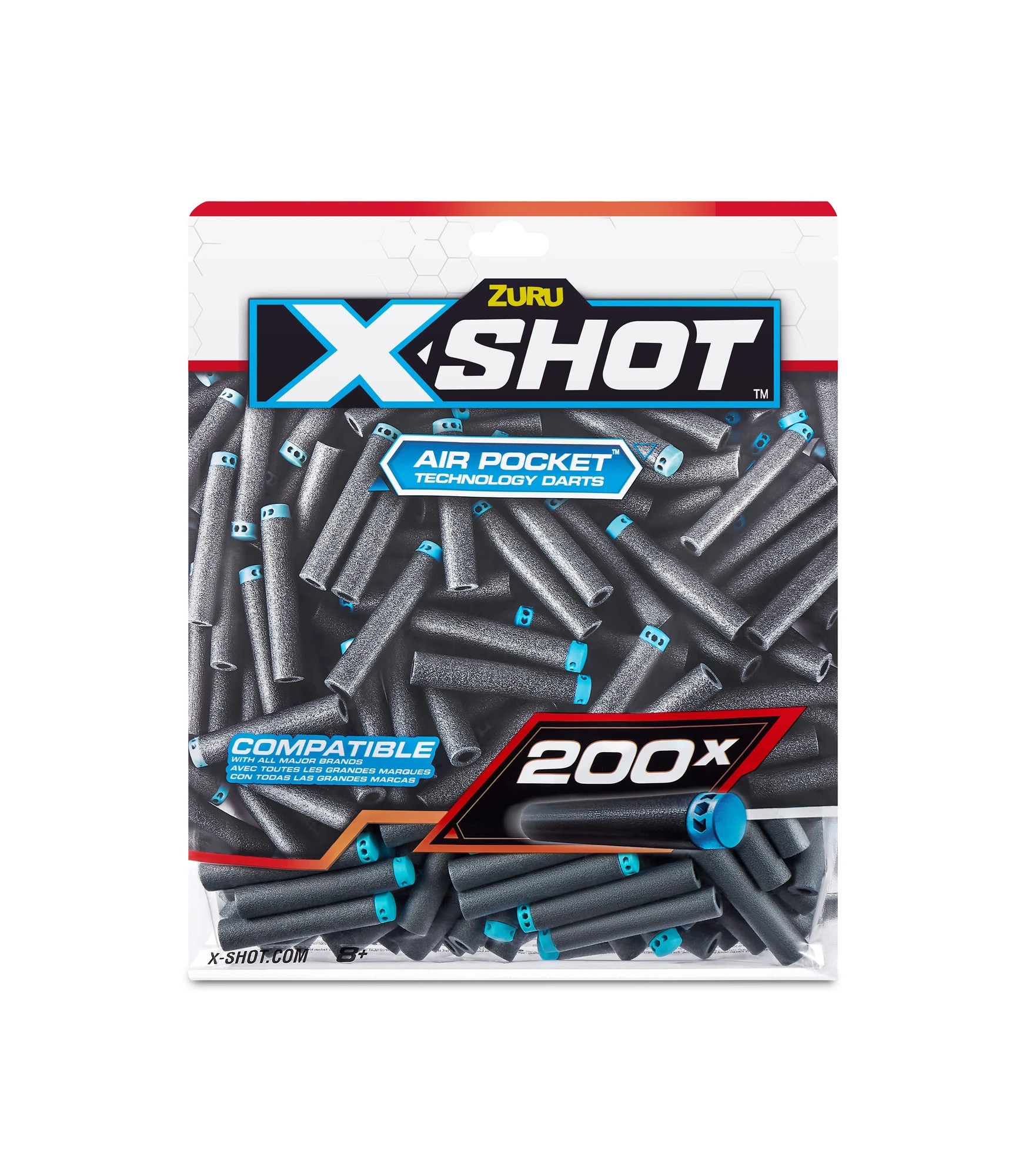 1 XSHOT Excel Darts Refill Pack (200 Darts) by ZURU - Grey, 1 of 8