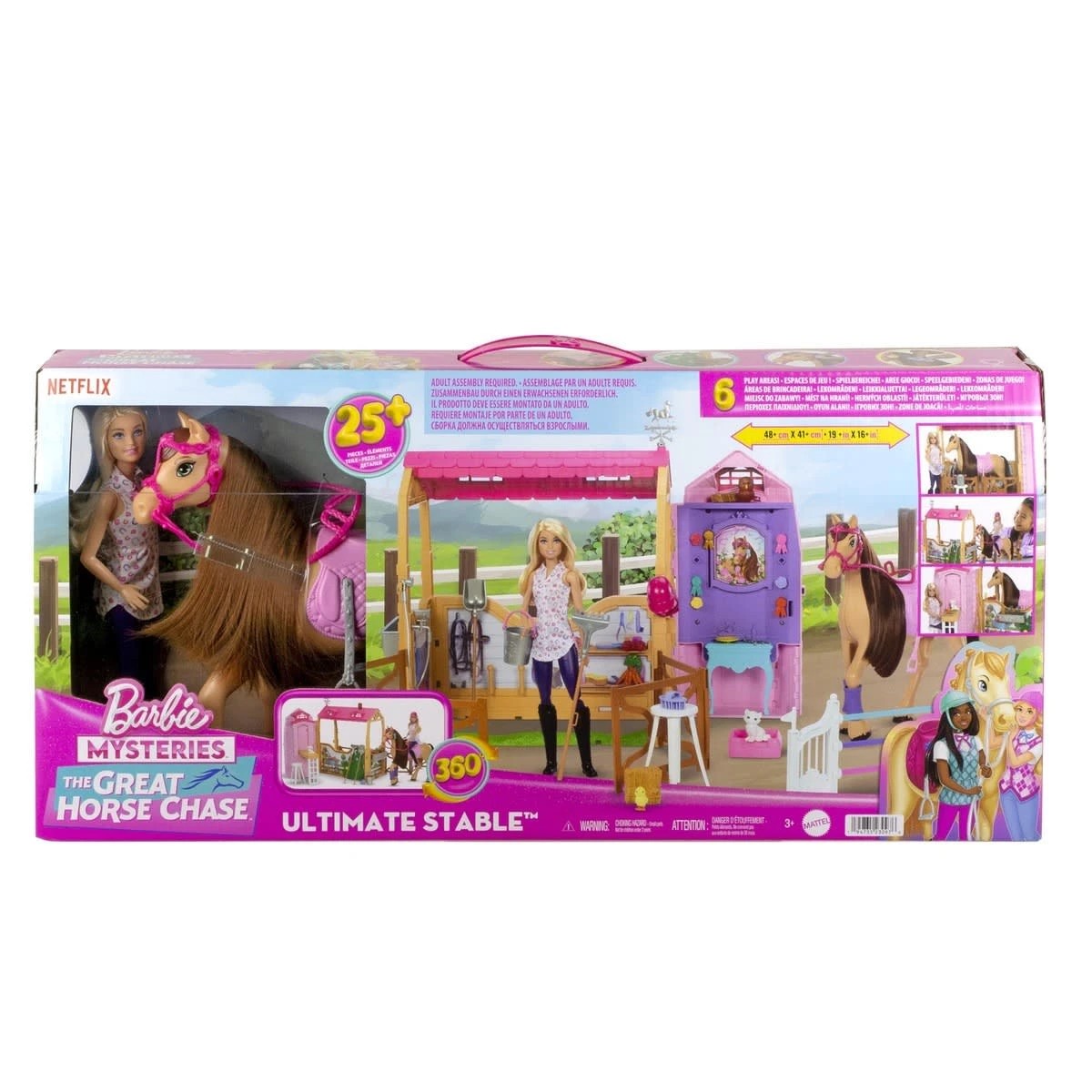 1 Barbie Mysteries: The Great Horse Chase Ultimate Stable Playset, 1 of 6