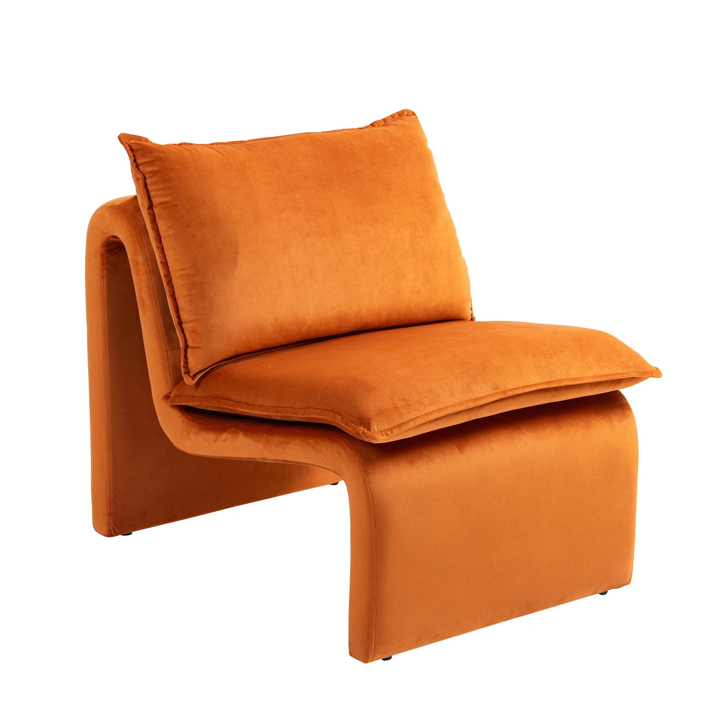 6 IHOMDEC Stylish Single Accent Sofa Chair - Orange - Orange, 6 of 10