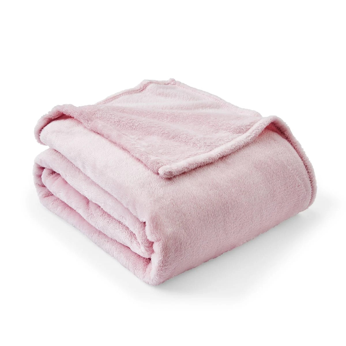 1 Plush Blanket - Single Bed, Pink, 1 of 5