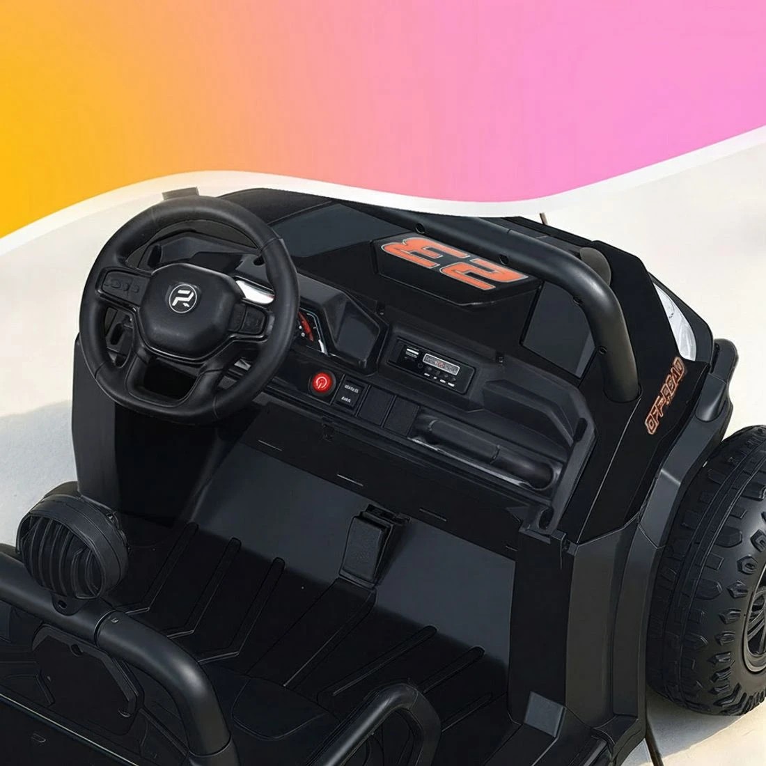 4 Rigo Kids Ride On Car Electric Toys Cars Headlight Music Remote Control - Black, 4 of 7