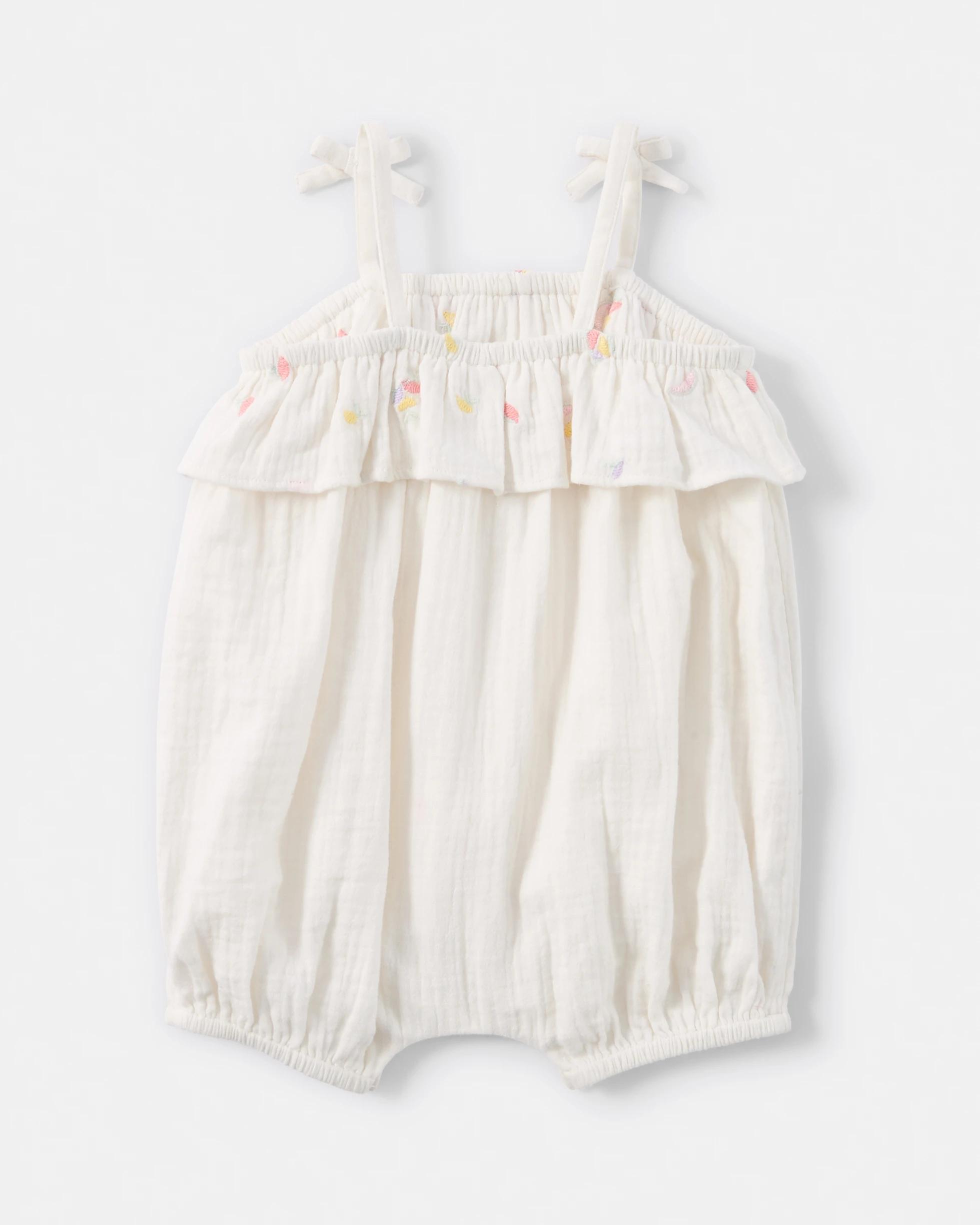 2 Strappy Double Cloth Romper Egrt Fruit, 2 of 3