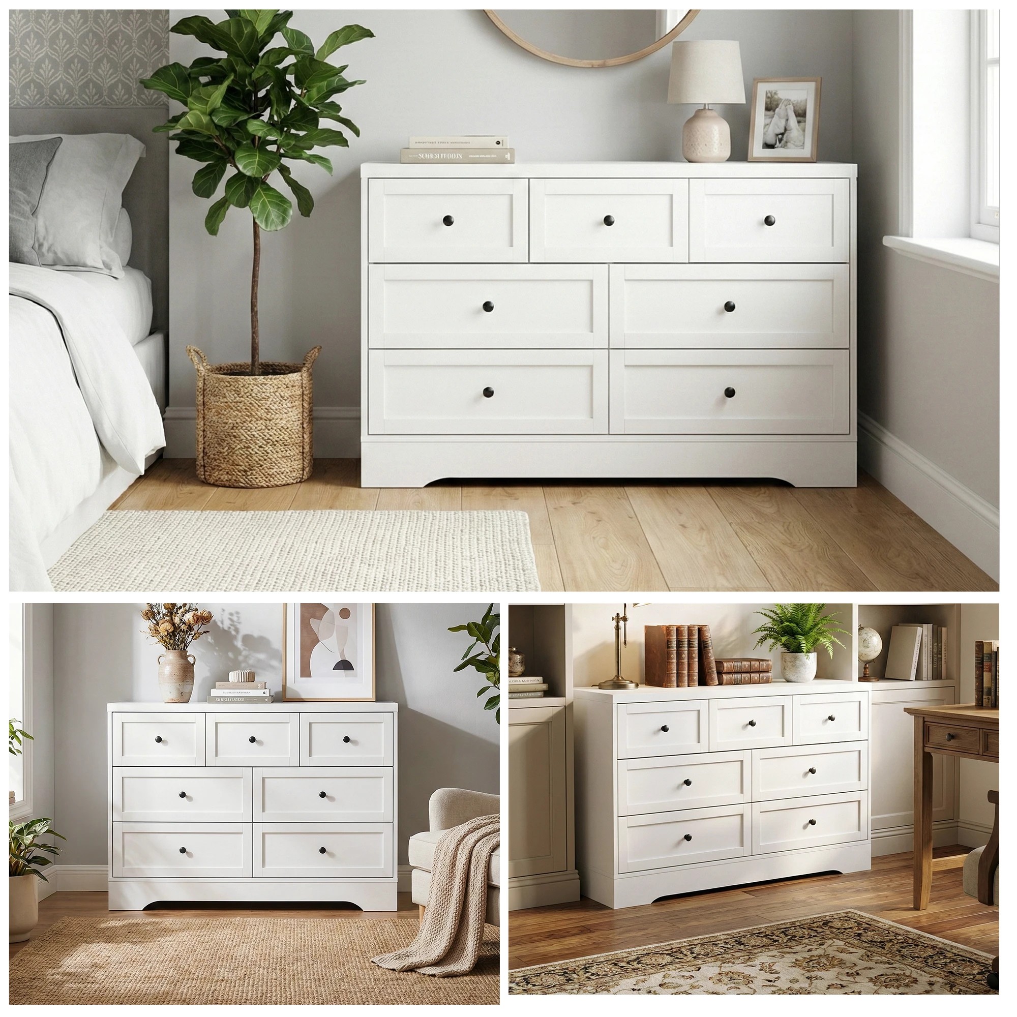 7 Artiss 7 Chest of Drawers Dresser Table - White, 7 of 9