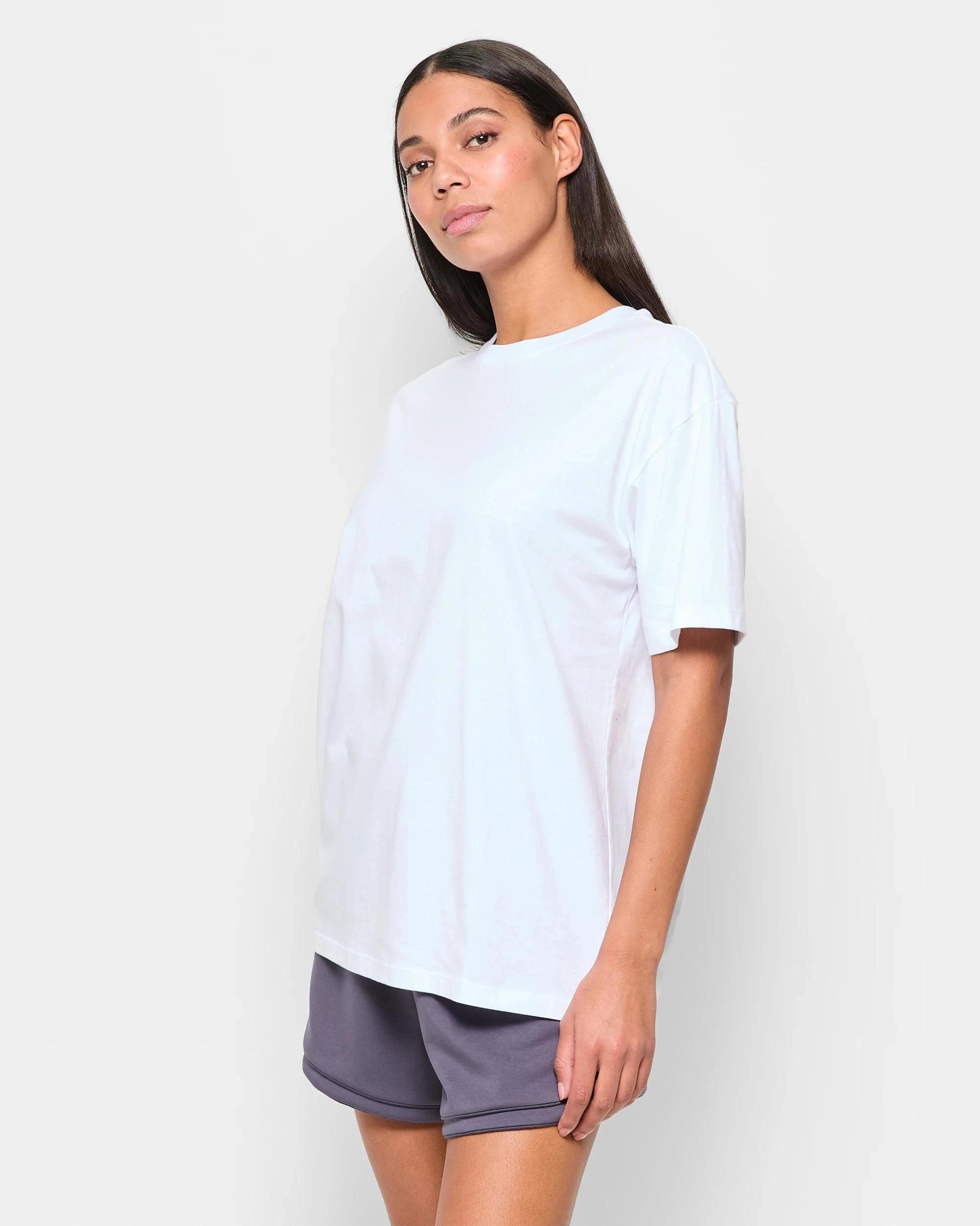 3 Target Active Australian Cotton Oversized Jersey T-Shirt WHITE, 3 of 5