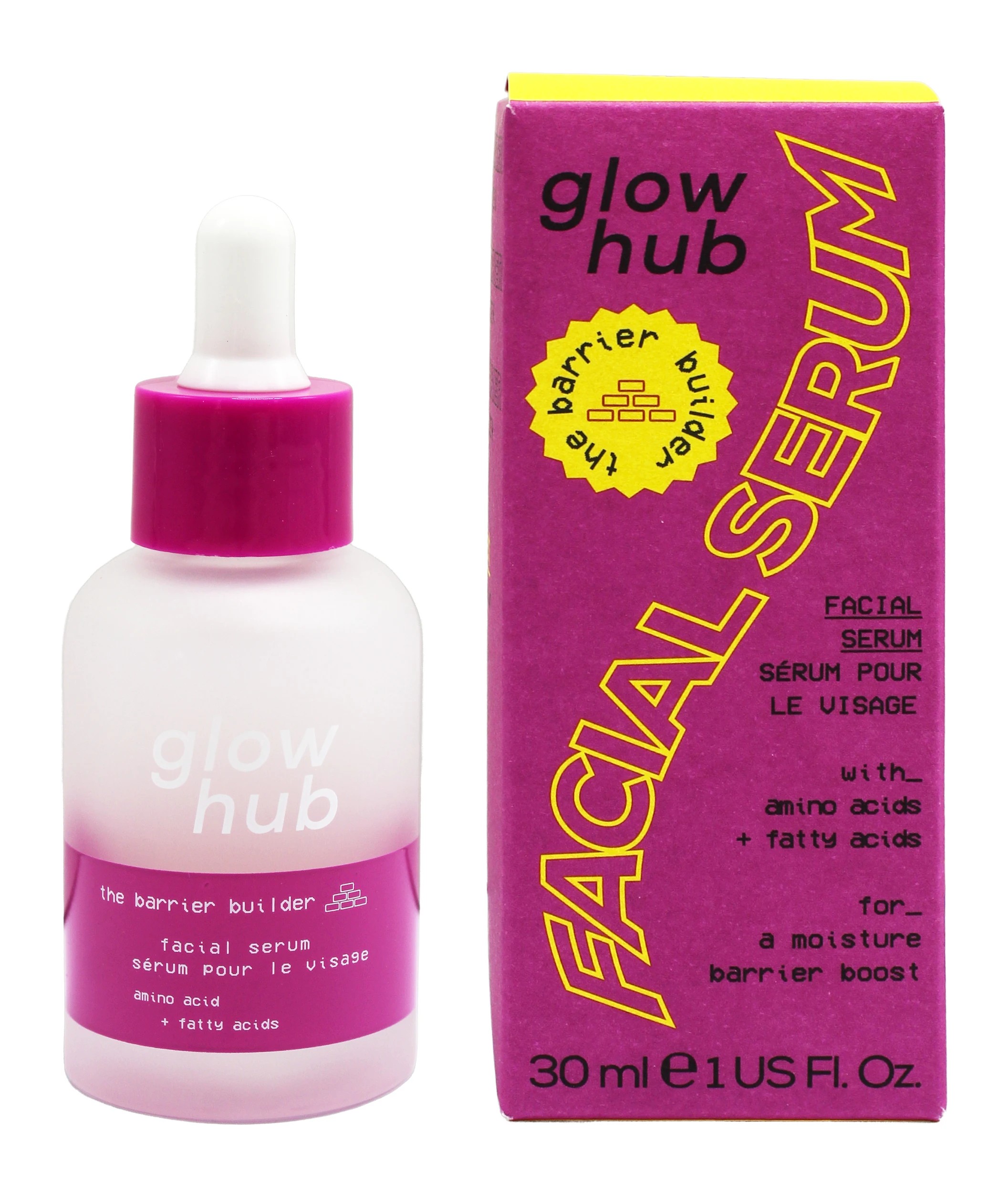 1 Glow Hub The Barrier Builder Facial Serum 30ml, 1 of 5
