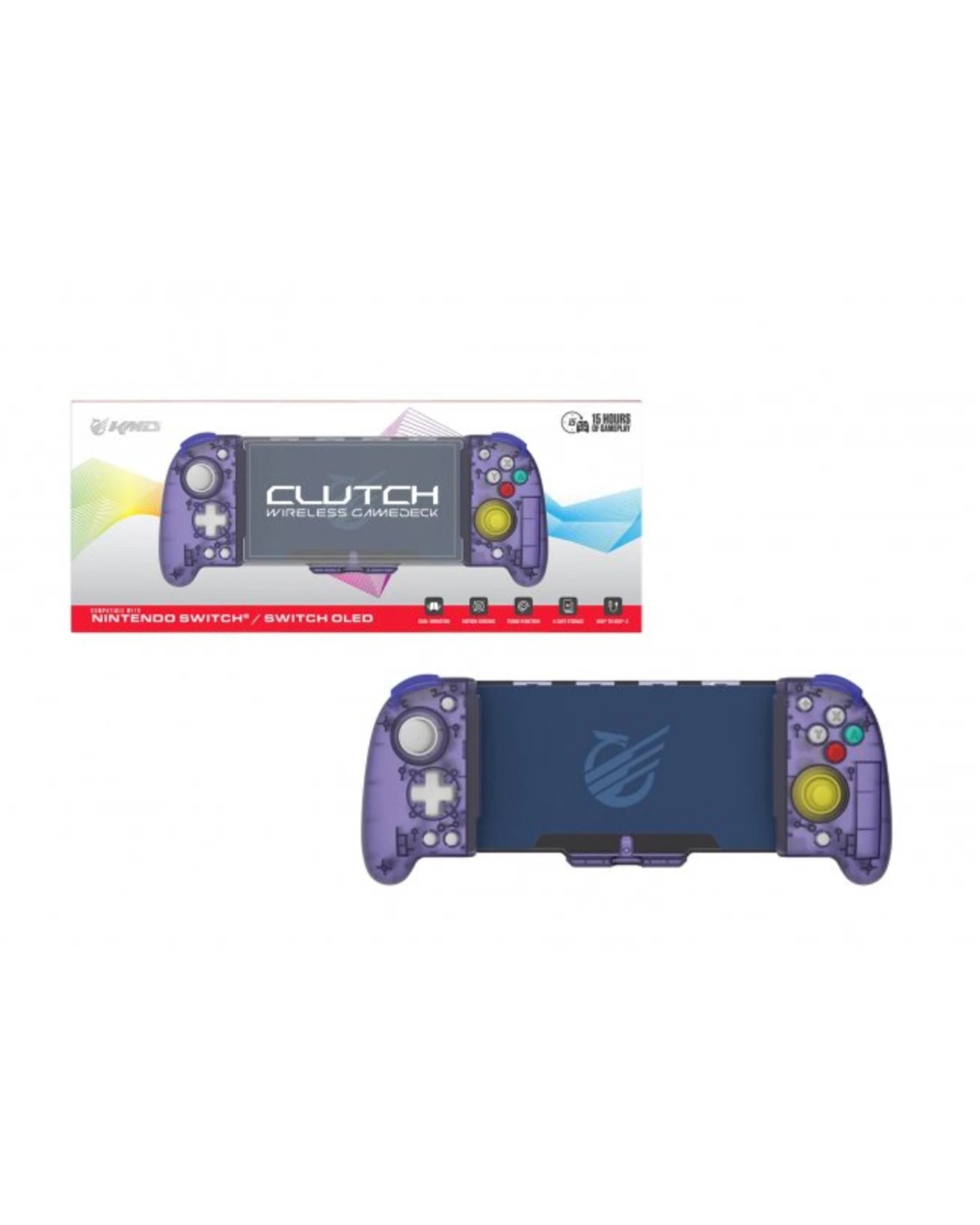 2 KMD Gamecube Purple Switch Clutch Wireless Handheld Joypad Controller - Purple, 2 of 4