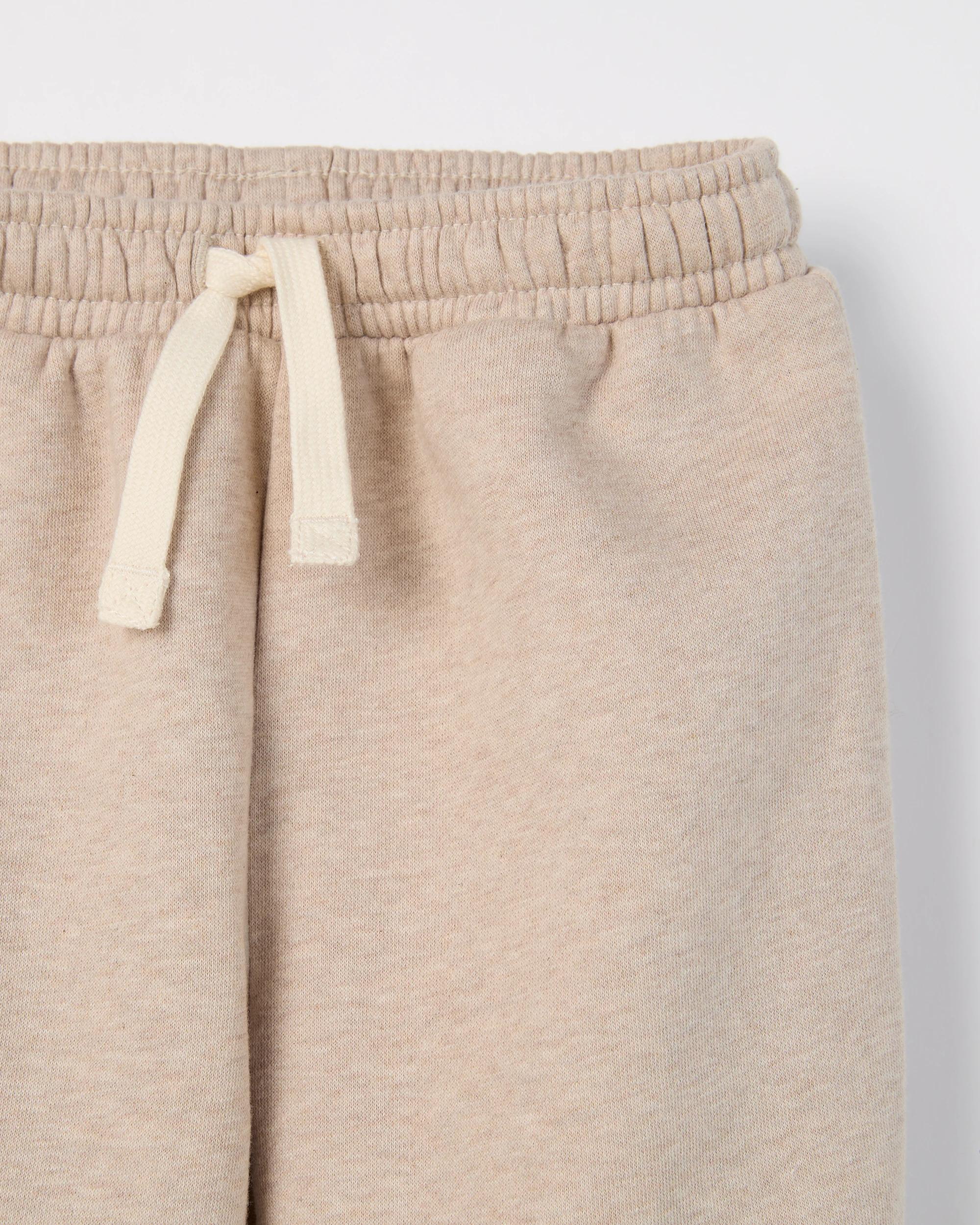 2 Target Baby Baby Australian Cotton Blend Plain Trackpants TAUPE MARLE, 2 of 2