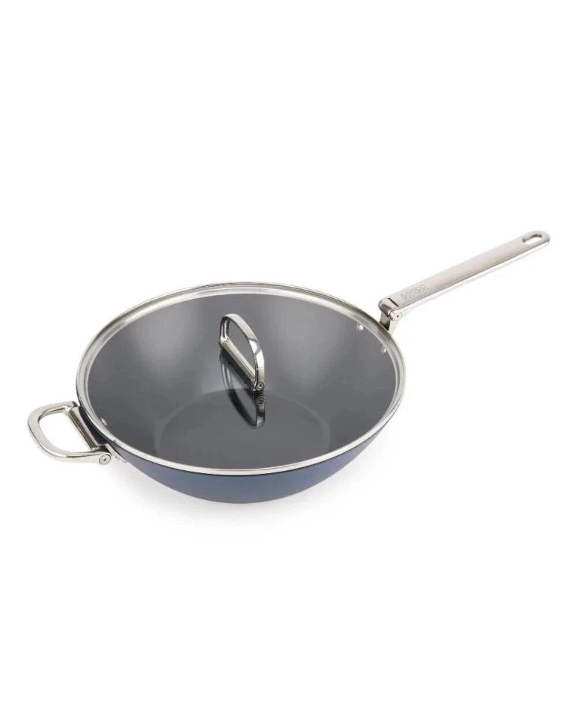 1 Joseph Joseph Space Non Stick Induction 32cm Wok With Glass Lid, 1 of 7