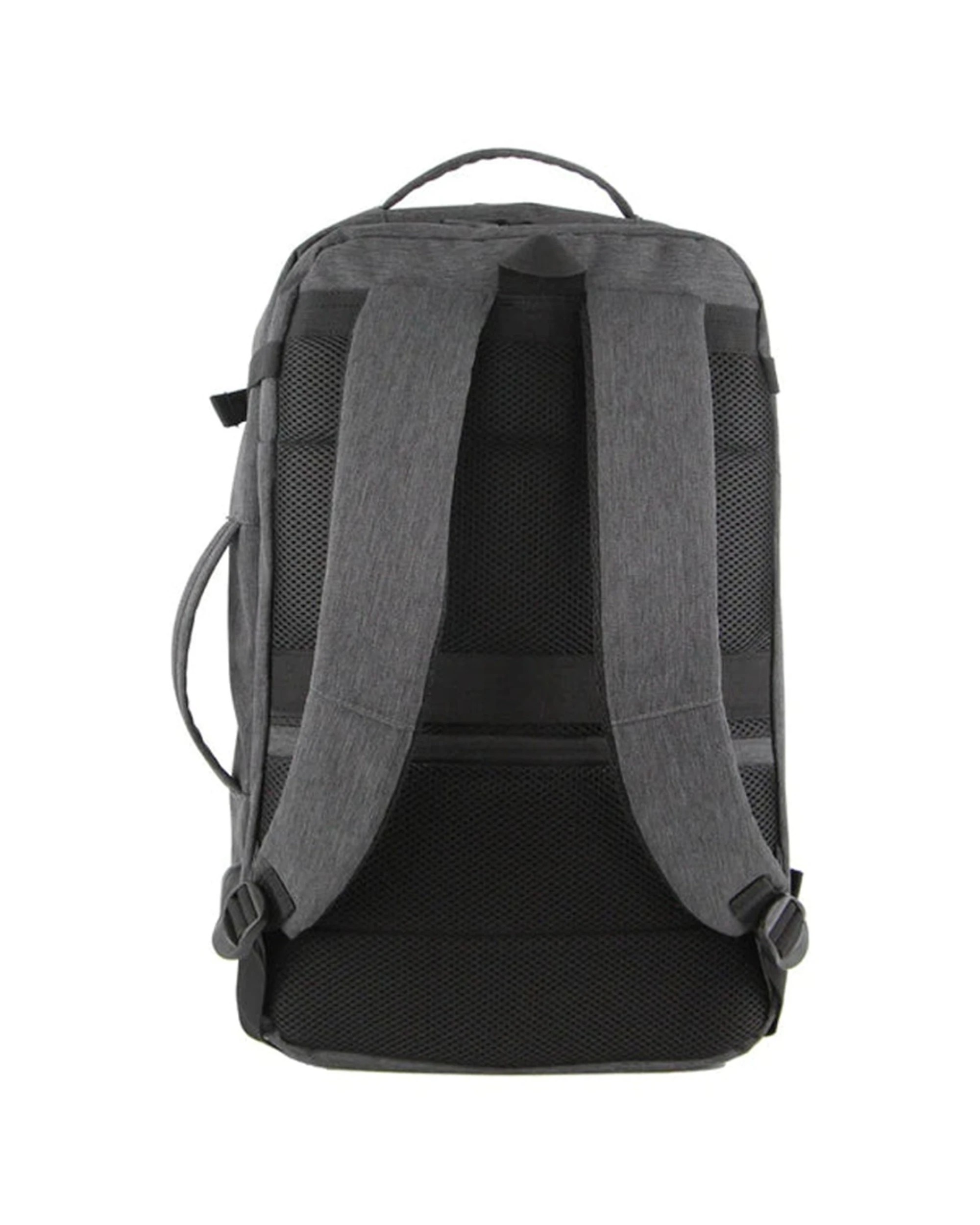 3 Pierre Cardin Laptop Backpack 15 Inch RFID Padded Section Nylon Top & Side Handle - Grey, 3 of 3