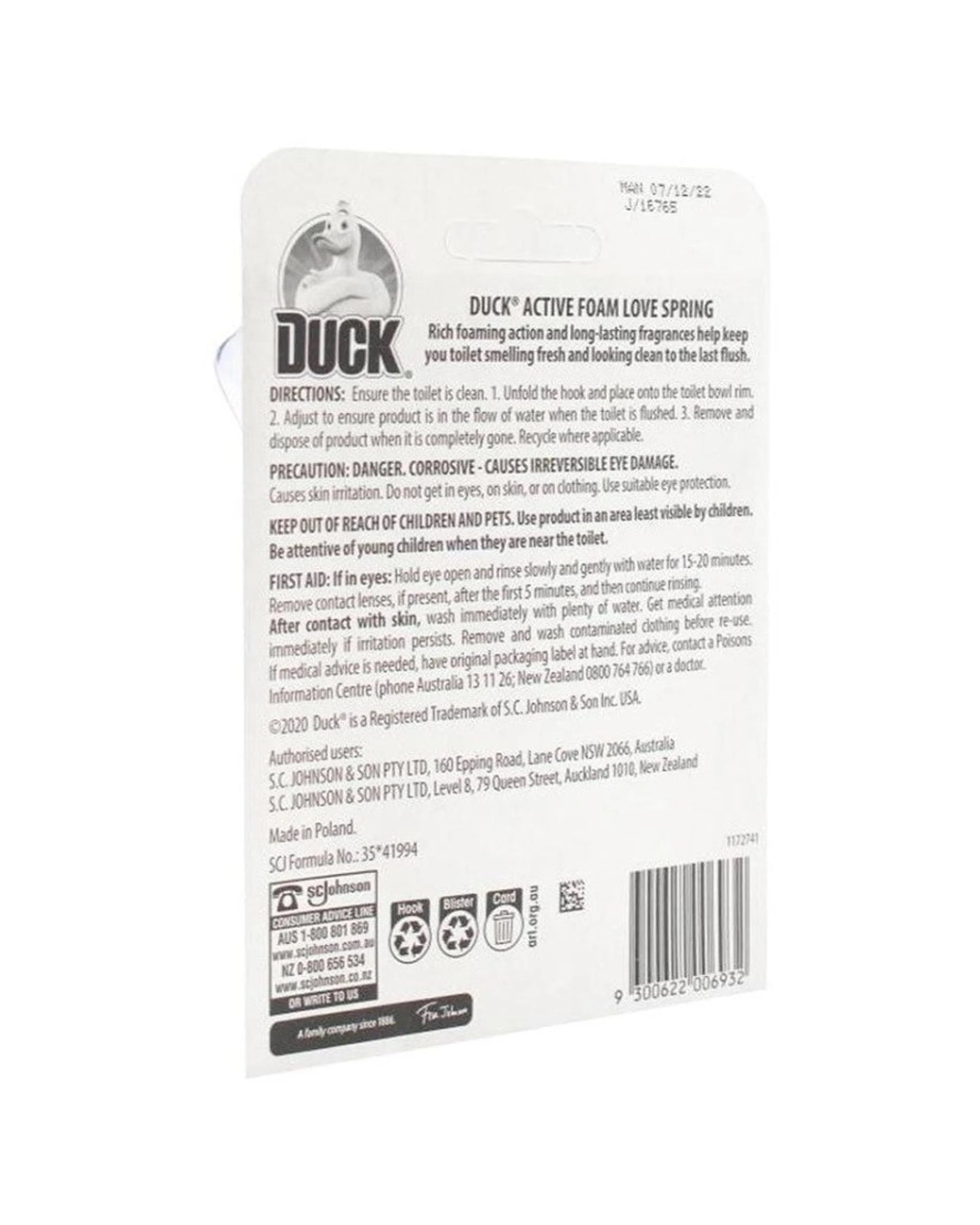 3 Duck 7pc Cage Active Foam Toilet Bowl Cleaners Love Spring Scent 38.6g - Assorted, 3 of 4