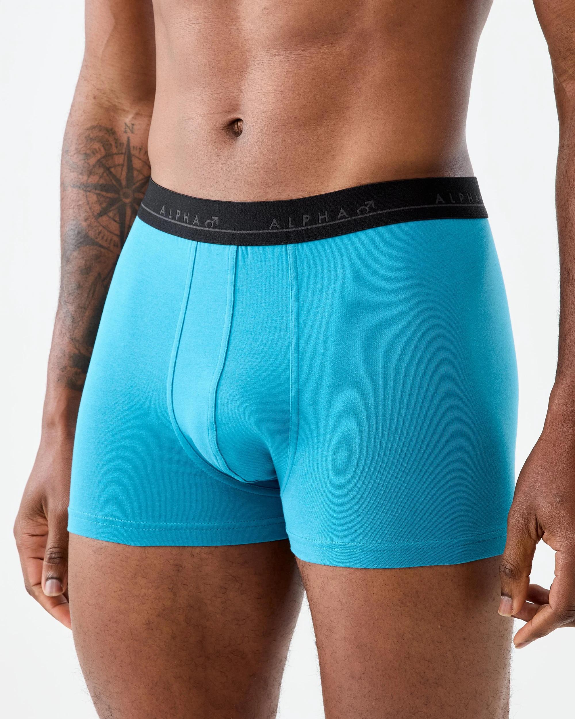 6 5 Pack Plain Trunks Turquoise Blue, 6 of 9