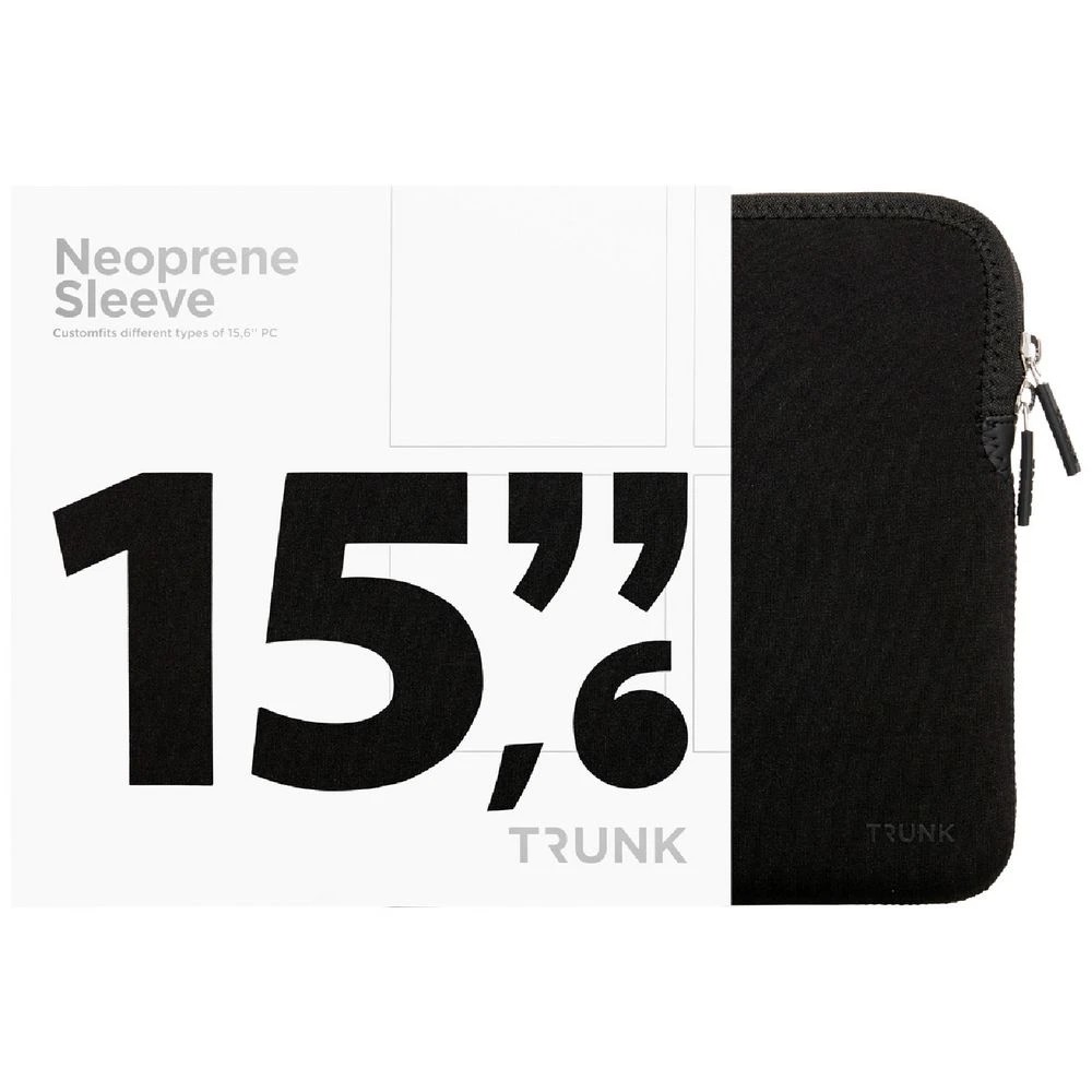 1 TRUNK Neoprene Laptop Sleeve 15.6" Black, 1 of 7