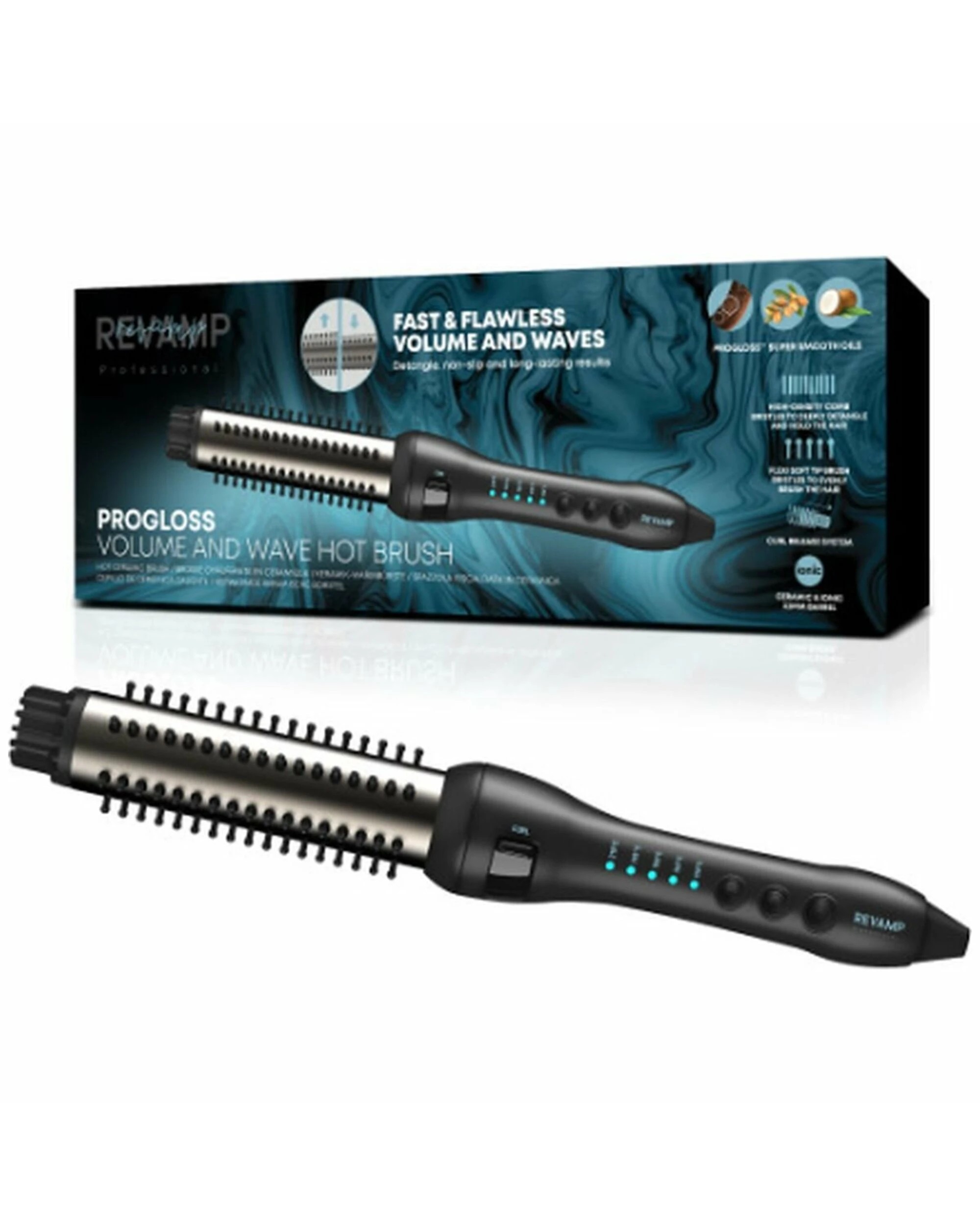 1 Homedics Progloss Volume & Wave Hot Styling Brush, 1 of 5