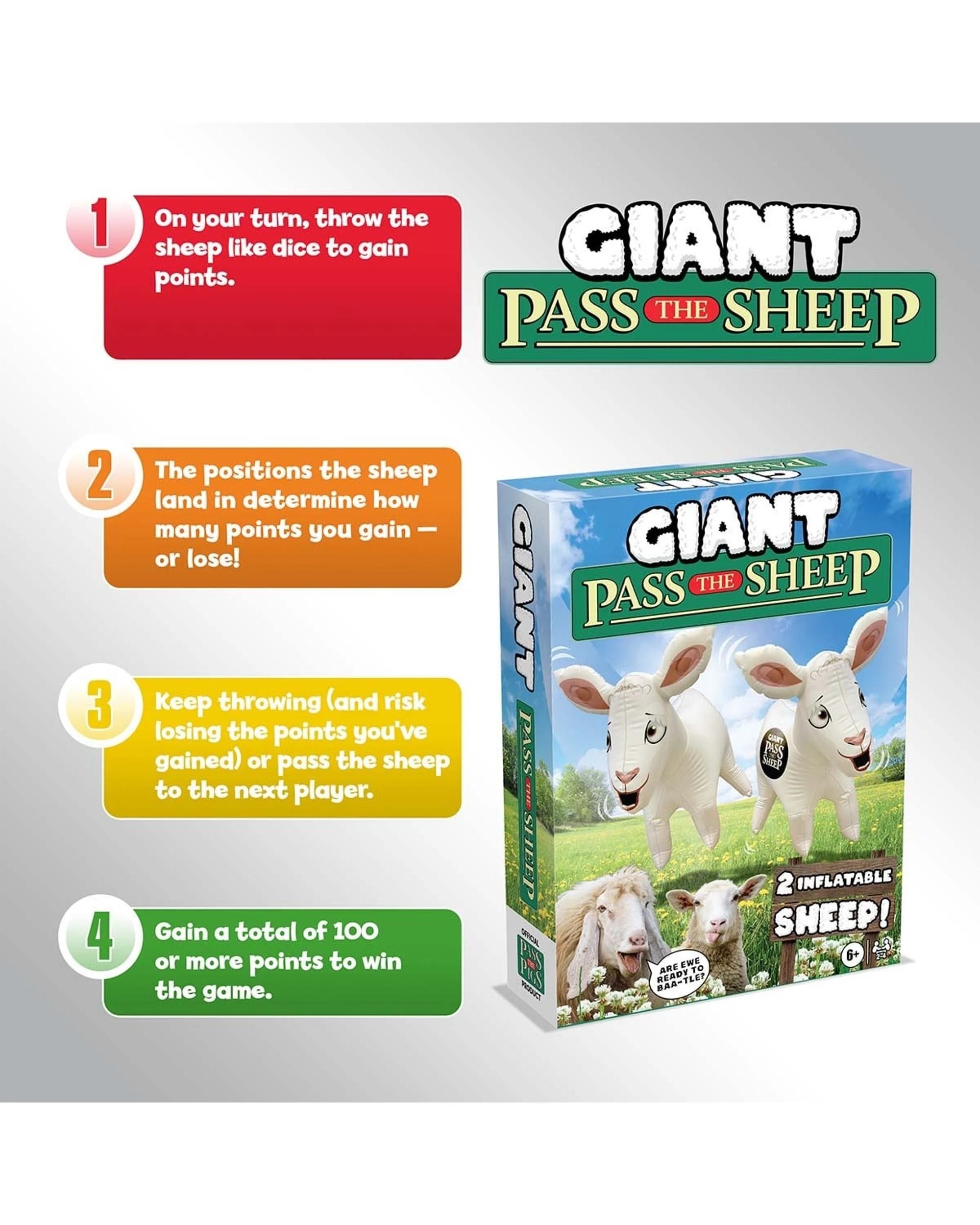 4 Pass the Sheep Giant Inflatable Edition Board Game, 4 of 10