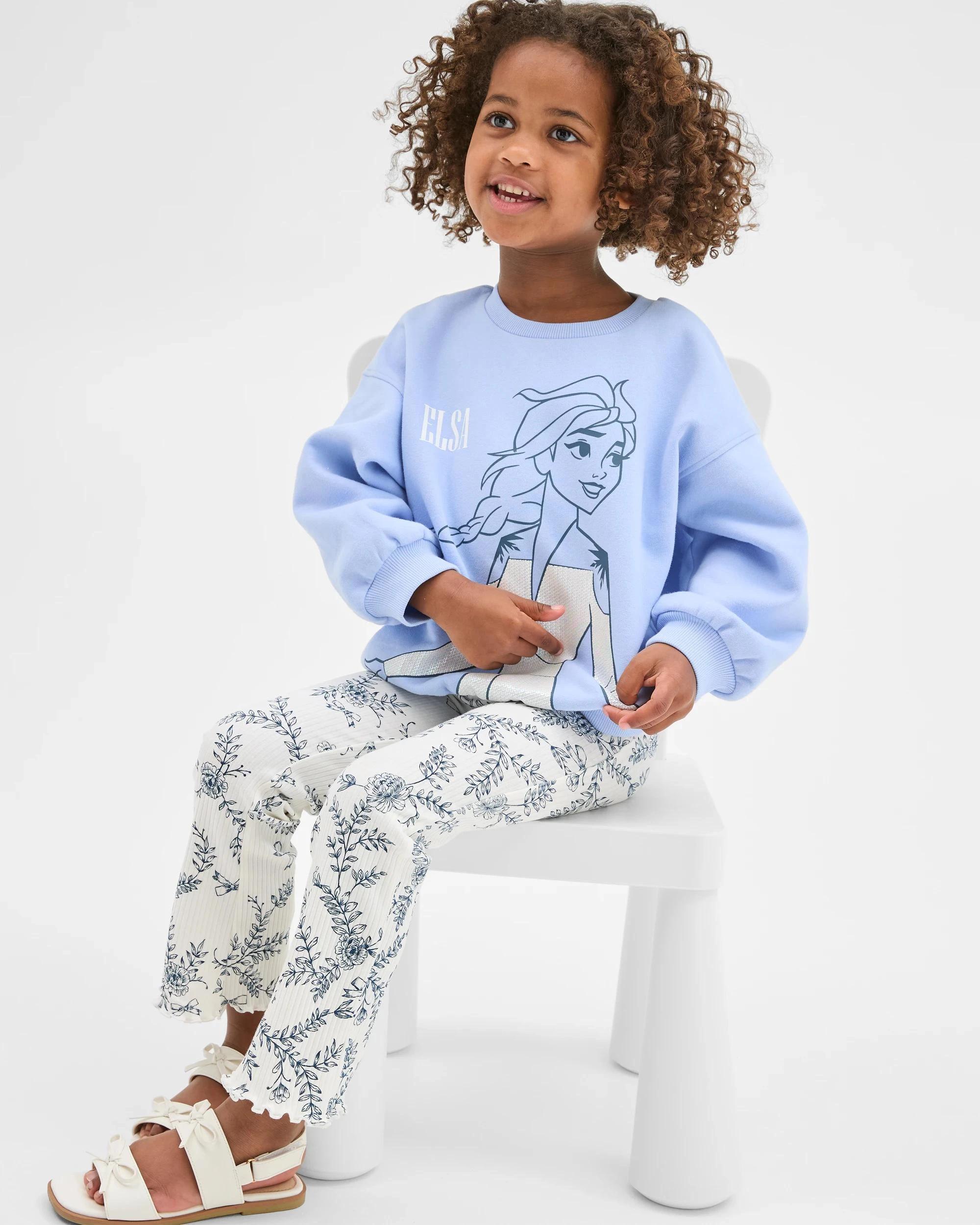 3 Disney Frozen Australian Cotton Blend Sweat Top and Leggings Set , 3 of 6