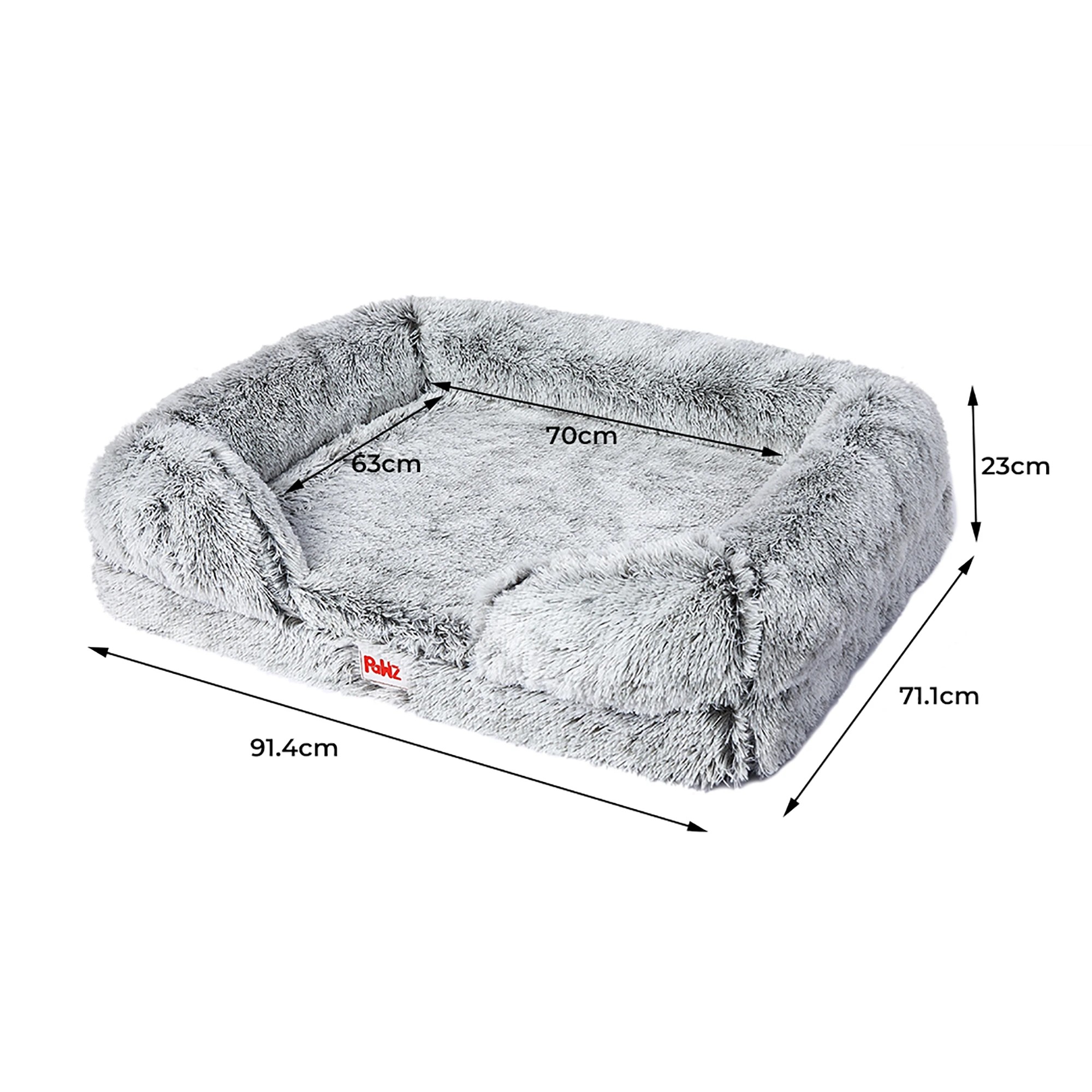 6 Pawz Pet Memory Foam Bed Medium - Grey, 6 of 7