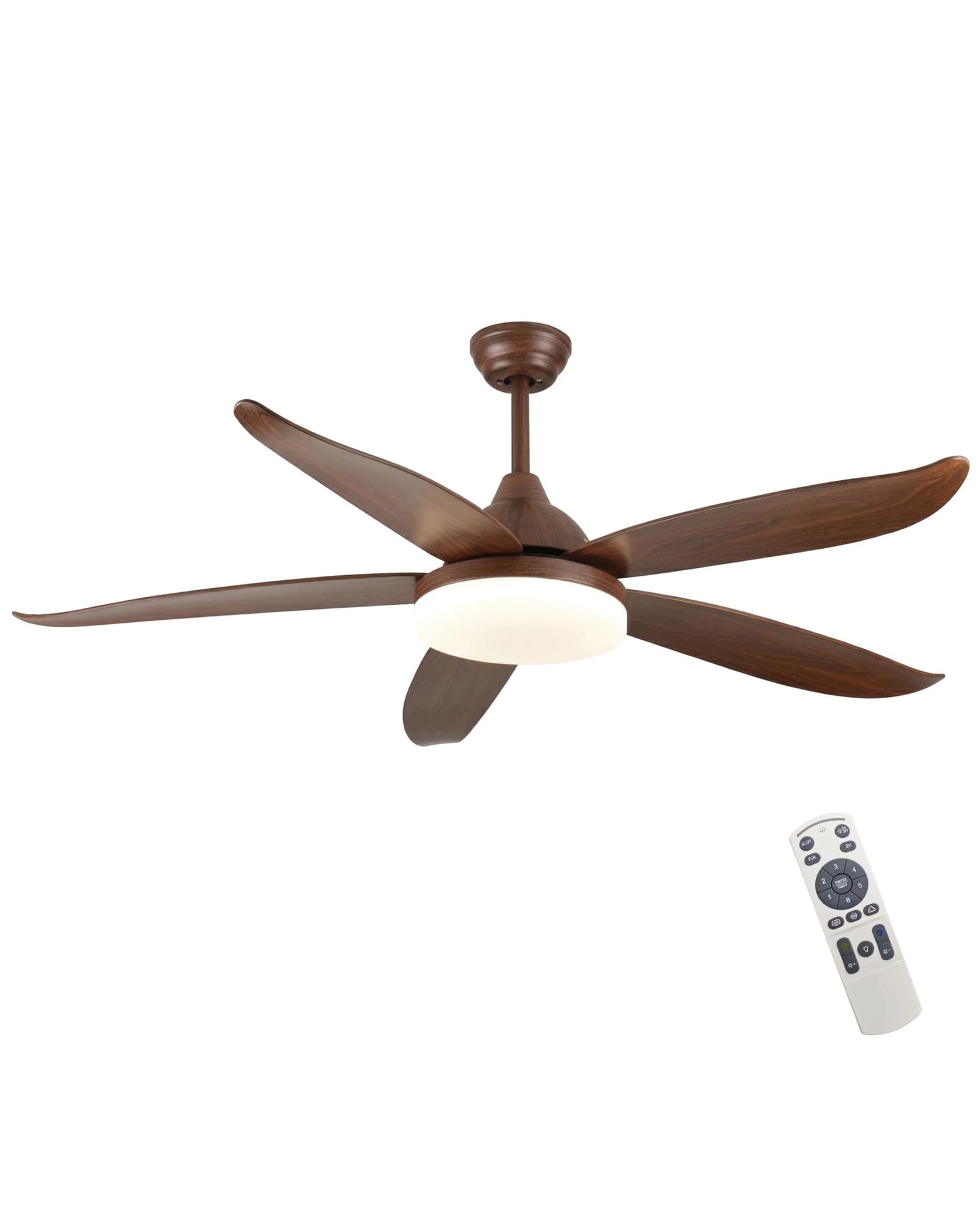1 Advwin Ceiling Fans with  RGB Color Lights 6 Speeds Remote APP Control - Brown, 1 of 7