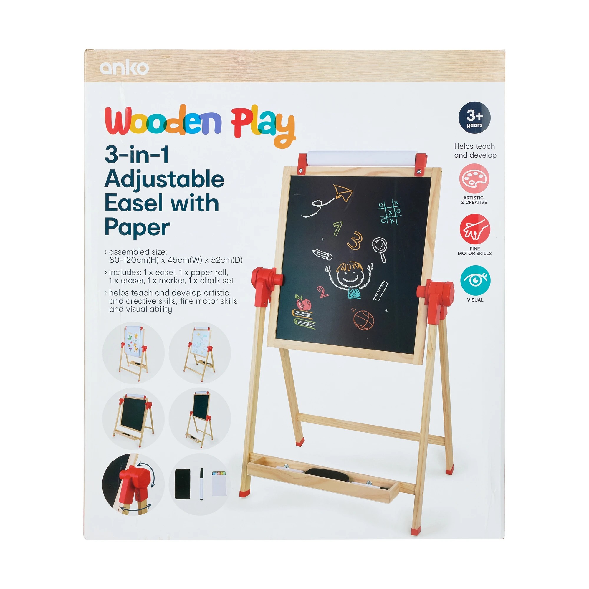 10 3-in-1 Adjustable Easel with Paper, 10 of 10