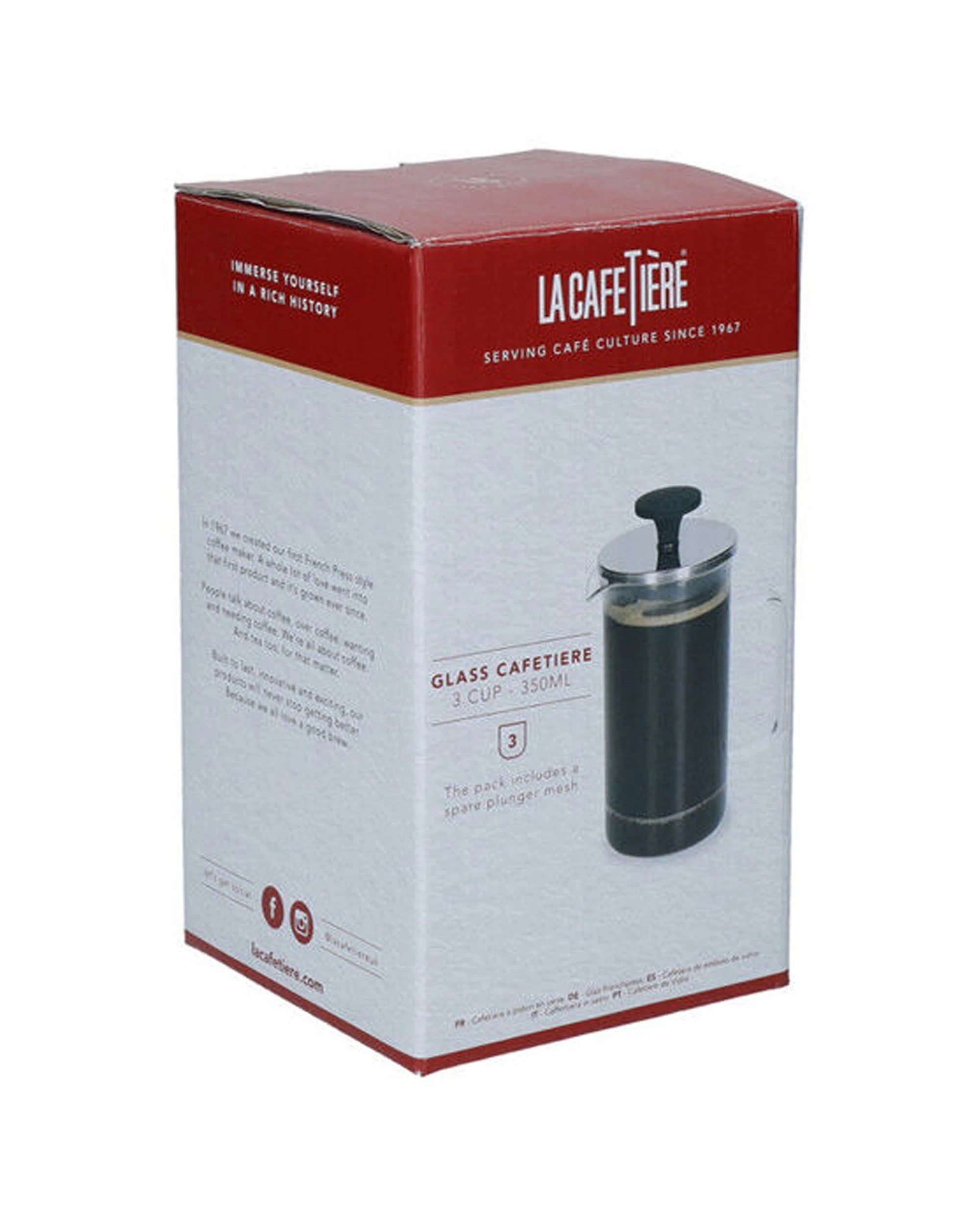 3 La Cafetiere 2PK 3-Cup Glass Coffee French Press Stainless Steel Filter - Clear, 3 of 3