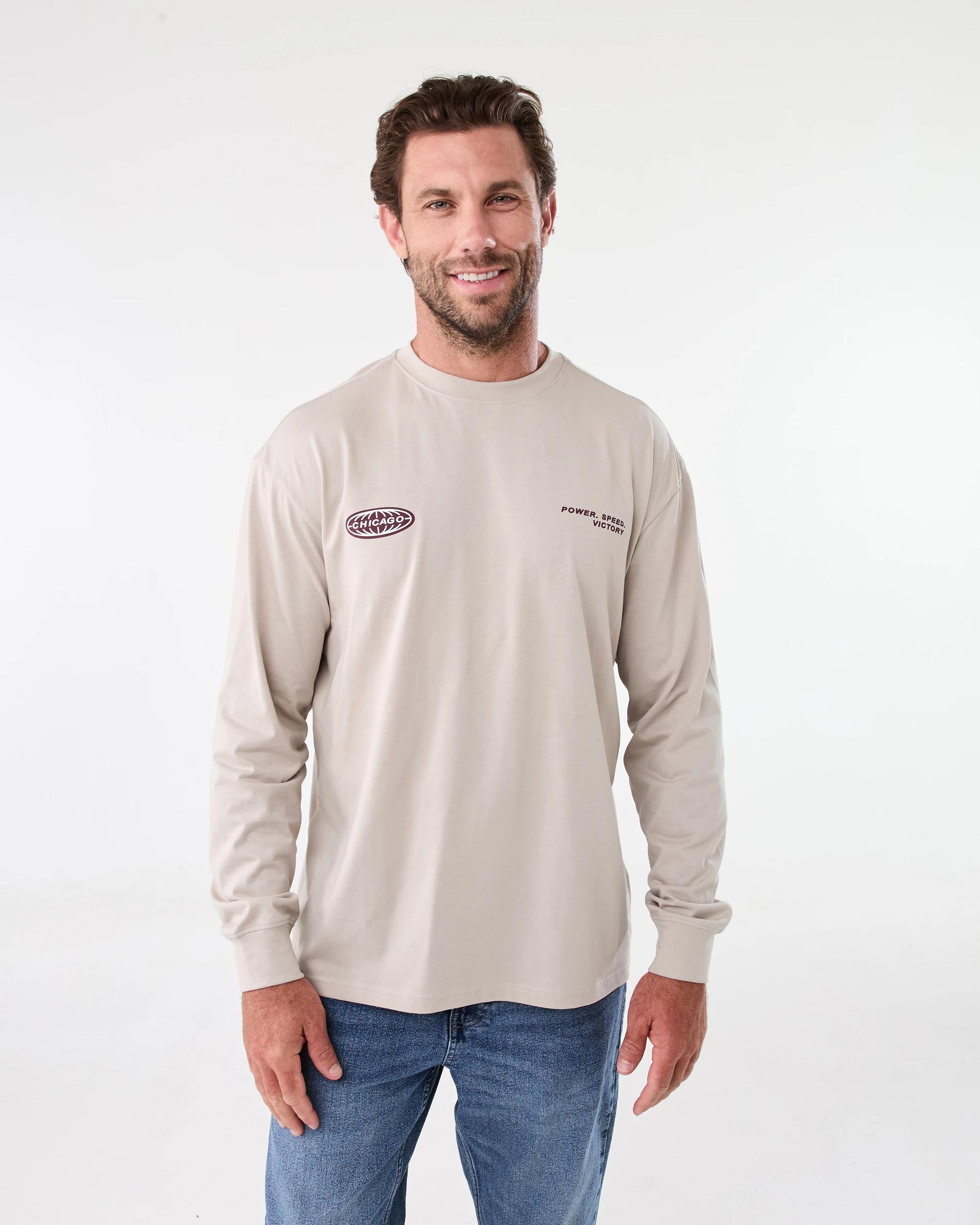 1 Long Sleeve Oversized Graphic T-shirt Bge Lunar, 1 of 7