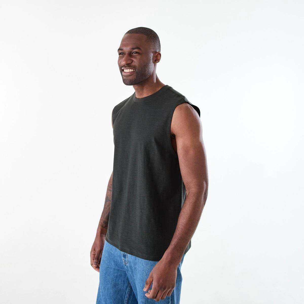 2 Oversized Slub Muscle OYSTER BLACK, 2 of 6