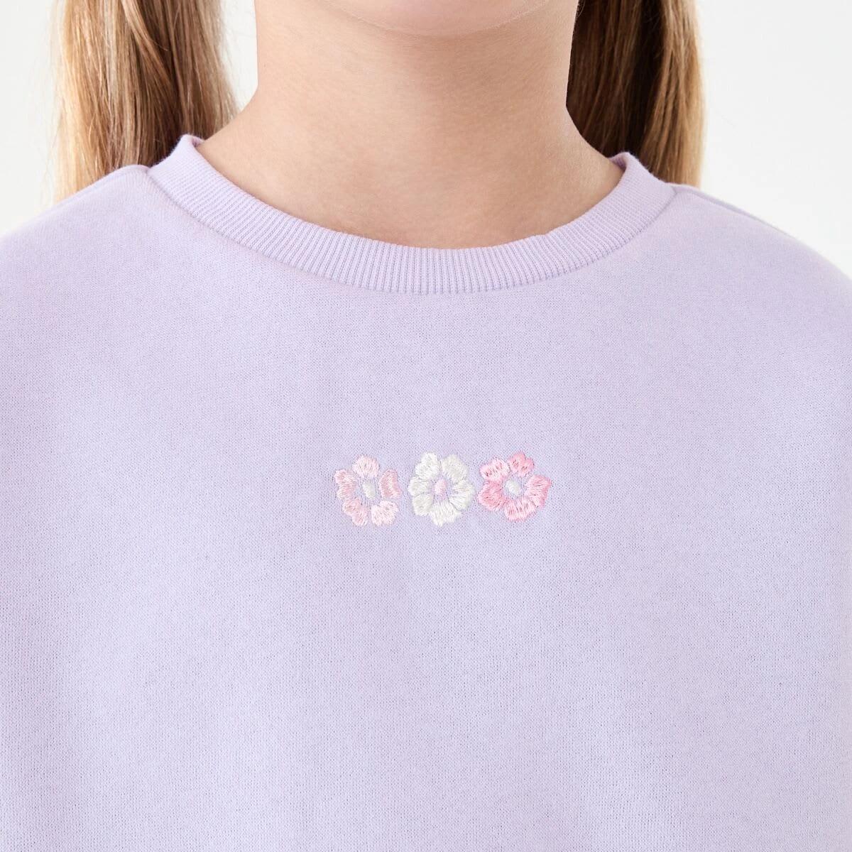 4 Oversized Crew Neck Sweatshirt Flower, 4 of 8