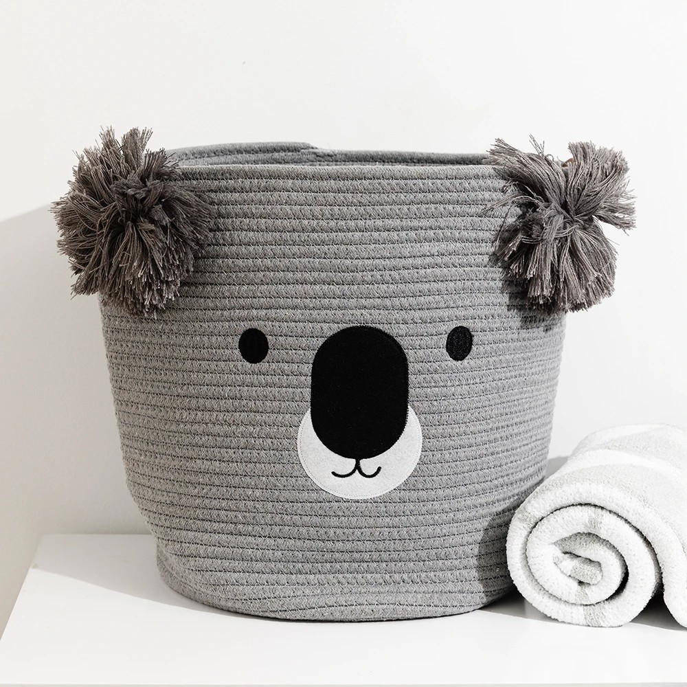 3 Living Textiles Character Koala Cotton Rope Storage Hamper – Assorted, 3 of 5