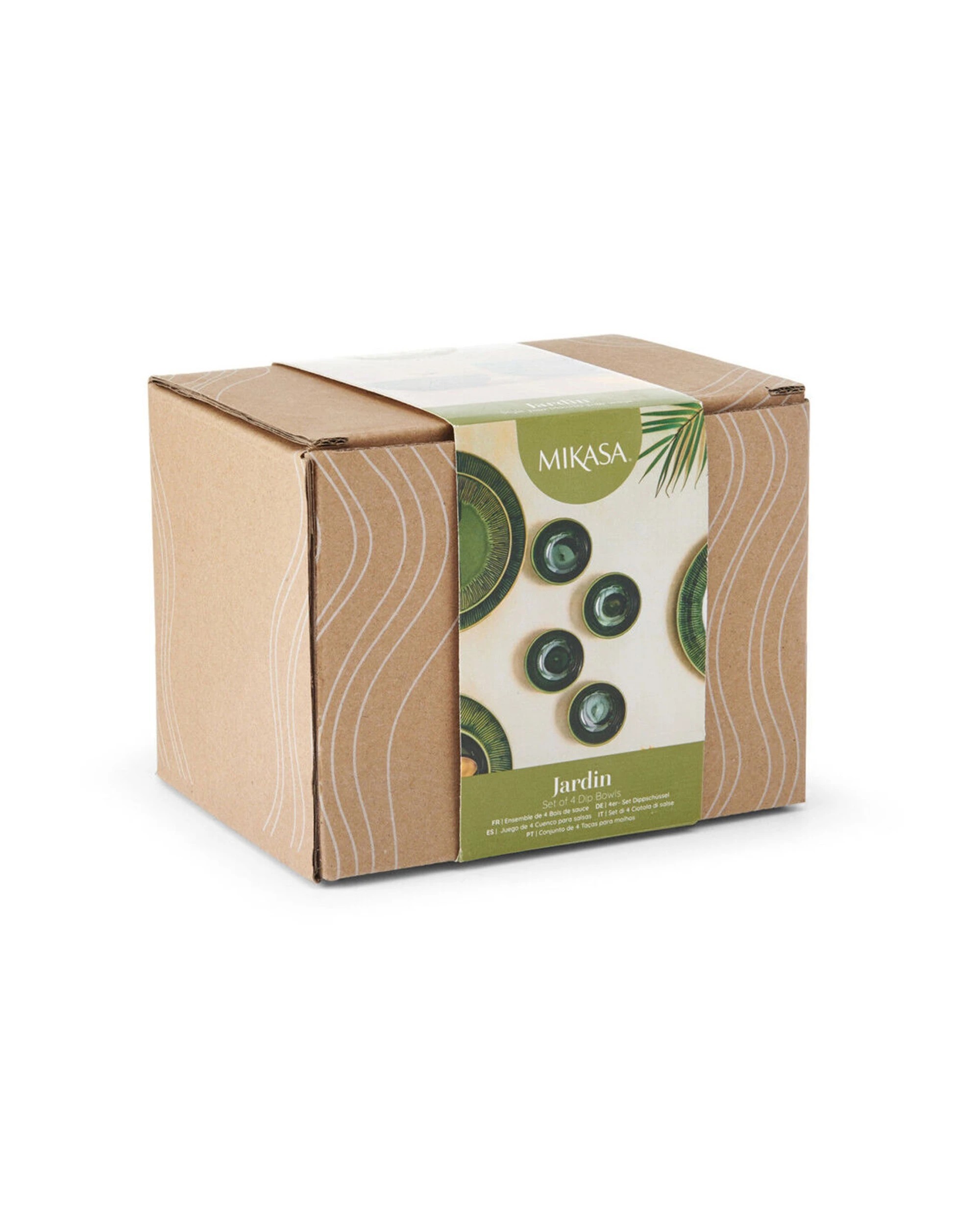 5 Mikasa 4pc Jardin Stoneware Dip Bowl Set 10cm - Green, 5 of 5