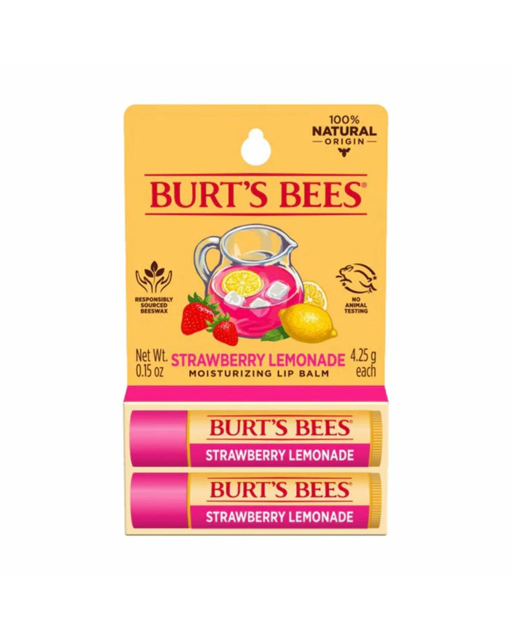 1 Burt's Bees Strawberry Lemonade Twin Pack 2x4.25g, 1 of 6