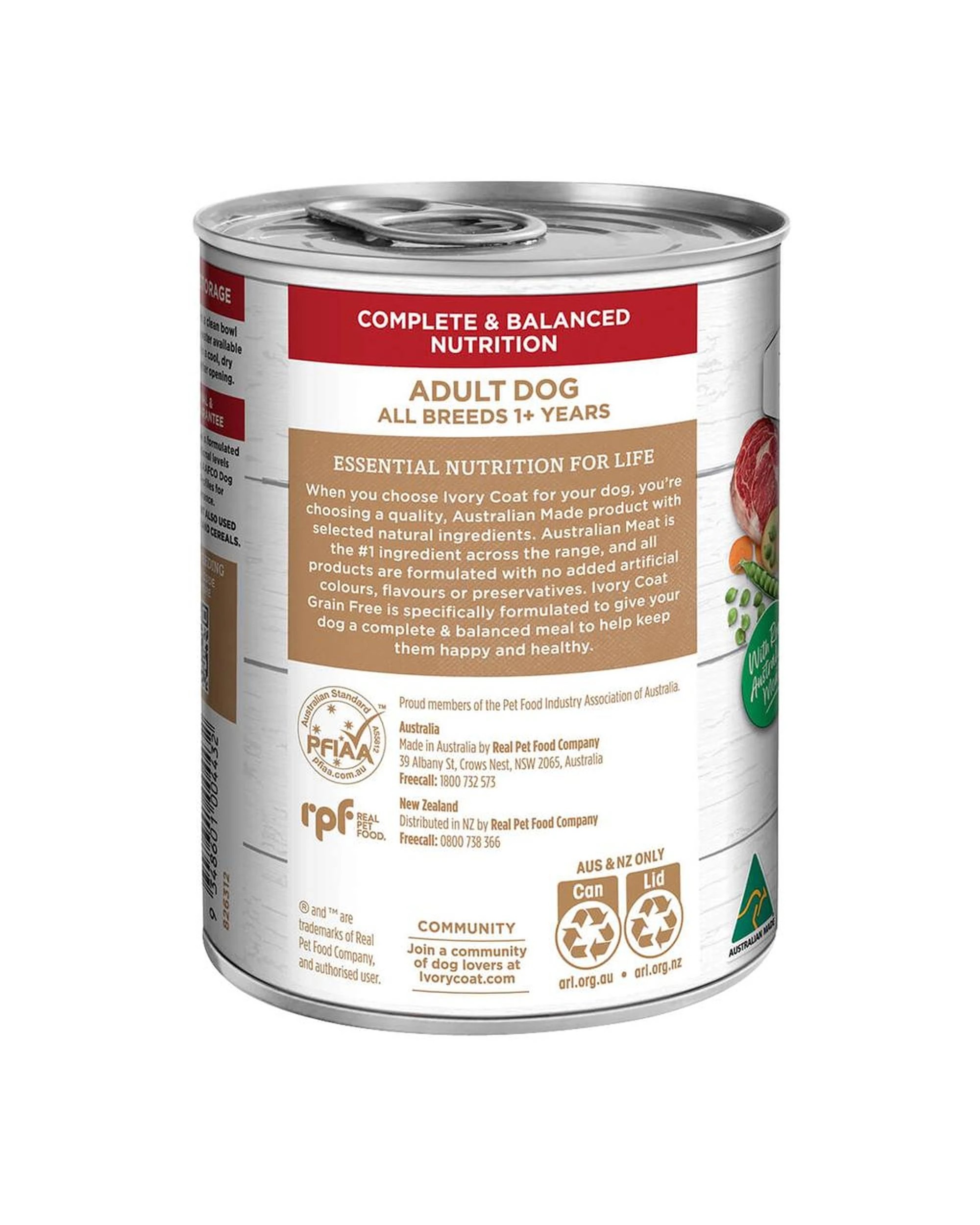 2 Ivory Coat Adult All Breeds Grain Free Wet Dog Food Beef Stew 12 x 400g, 2 of 9