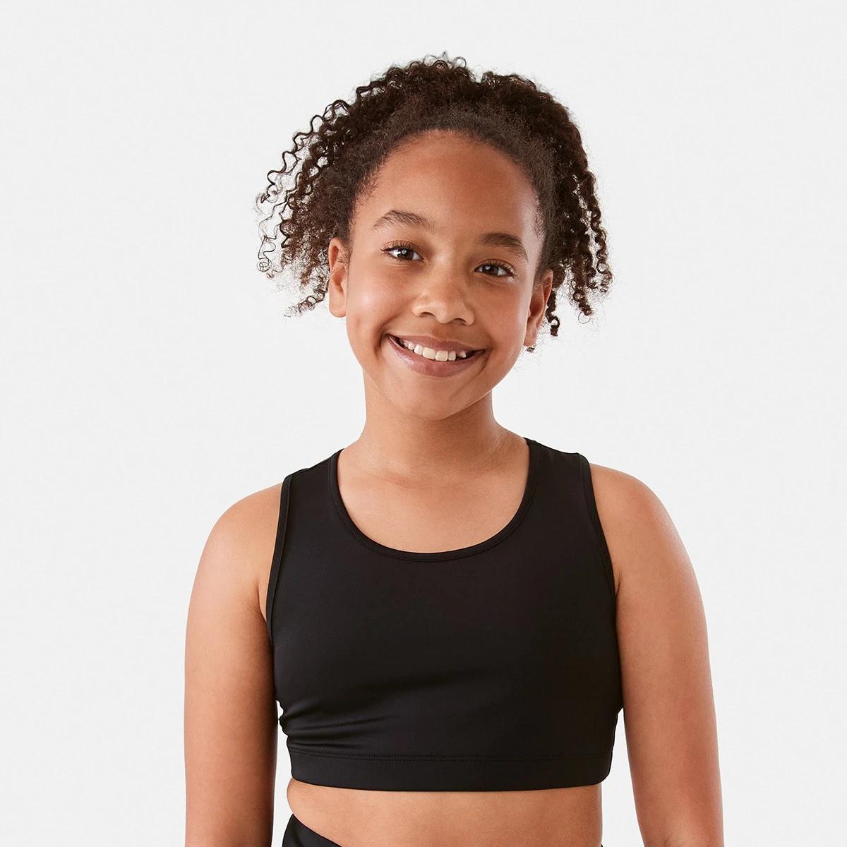 1 Active Kids Crop Top BLACK, 1 of 9