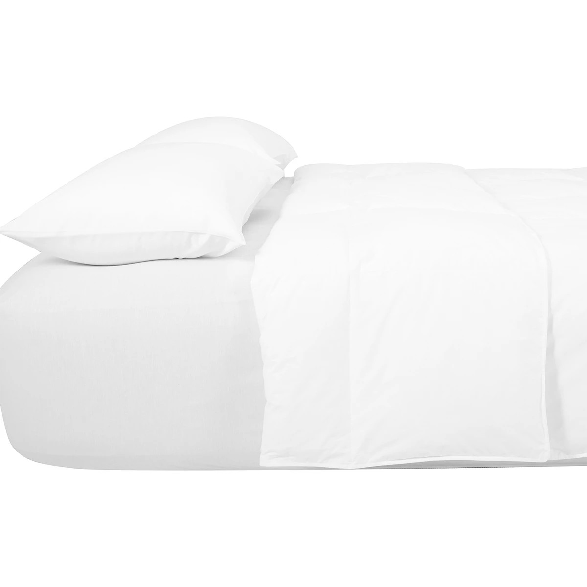 4 Medium Warmth Feather and Down Quilt - King Bed, White, 4 of 4