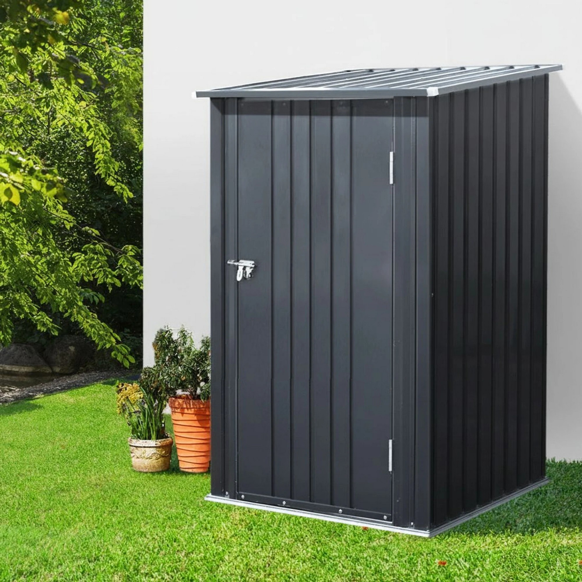 2 Giantz Garden Sheds Outdoor Tool Storage Workshop House Steel - Grey, 2 of 7