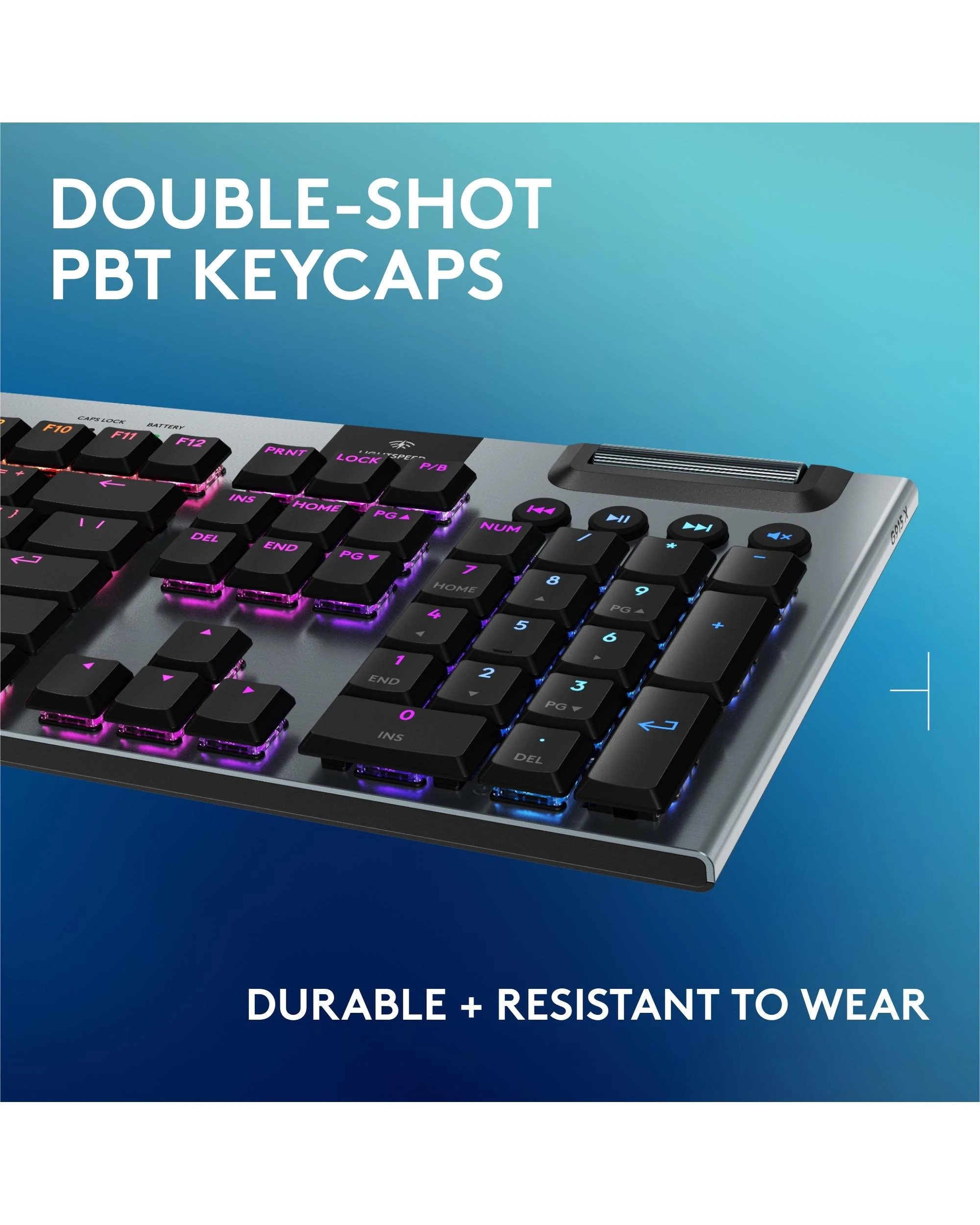 7 LOGITECH G915 X LIGHTSPEED Low-Profile Wireless Gaming Keyboard
 - black, 7 of 10