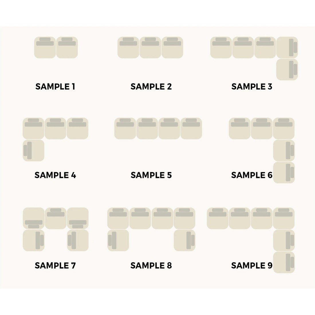 4 Oikiture 3 Seater Velvet Modular Sofa Lounge Chair Armless Tofu Back
 - Brown, 4 of 10