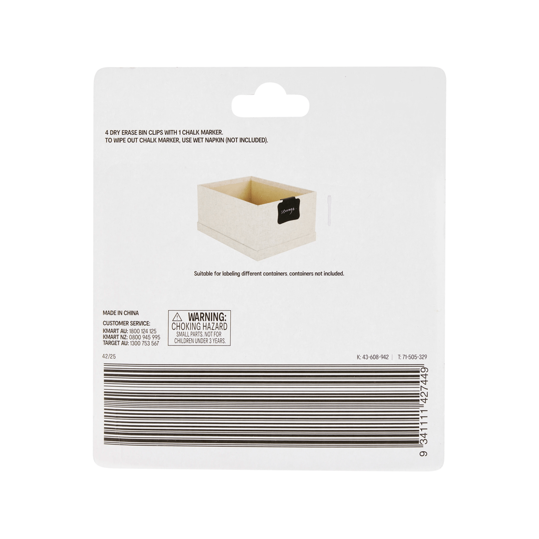 6 Dry Erase Bin Clips, 6 of 6