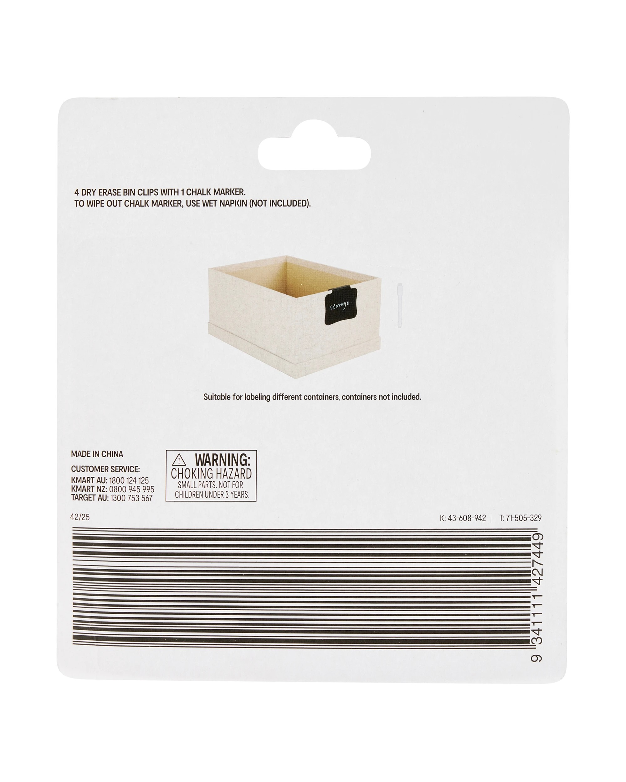 6 Dry Erase Bin Clips, 6 of 6