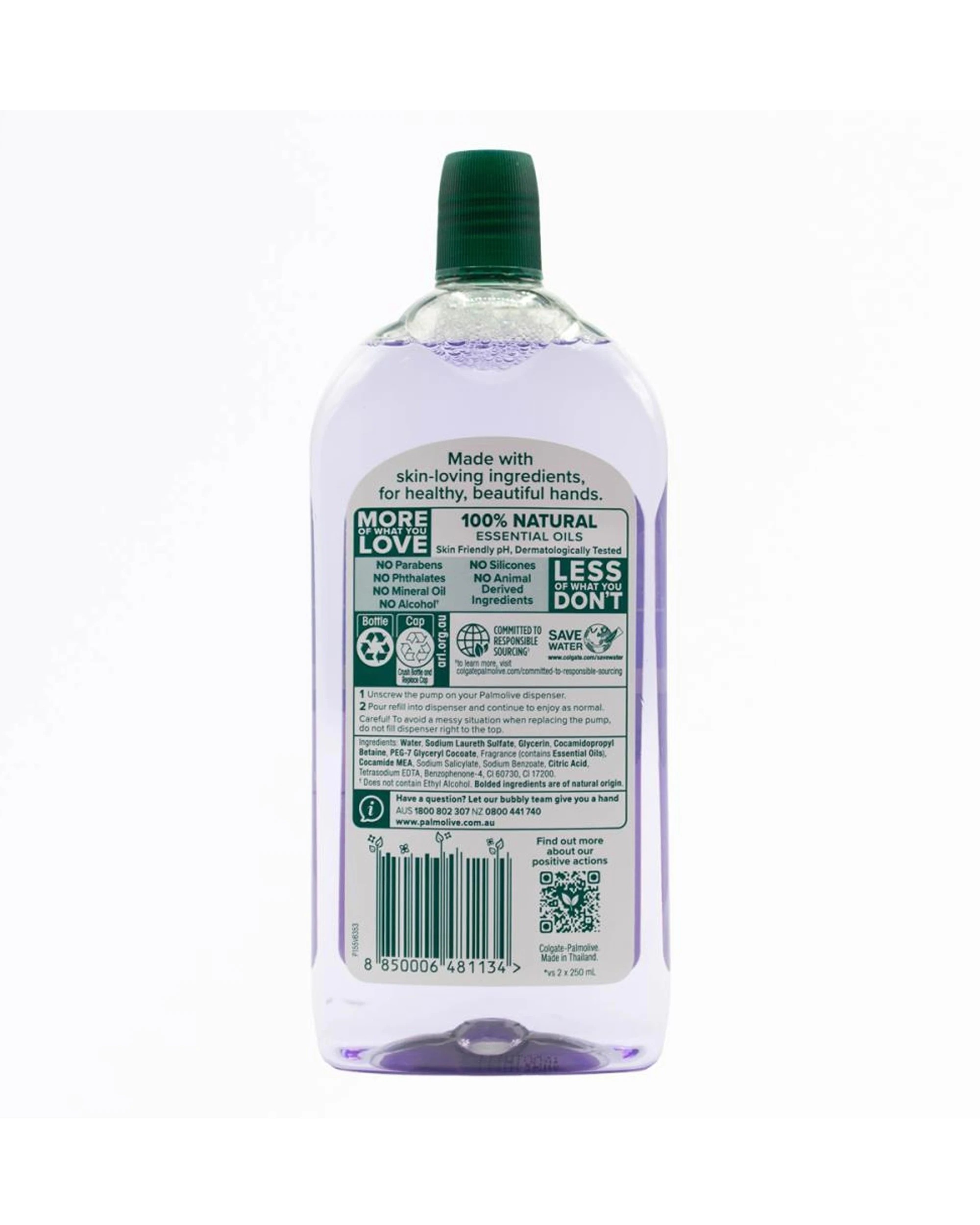 3 Palmolive 6PK Foaming Hand Wash Refill 500ml Vanilla Berry Scented - Purple, 3 of 3
