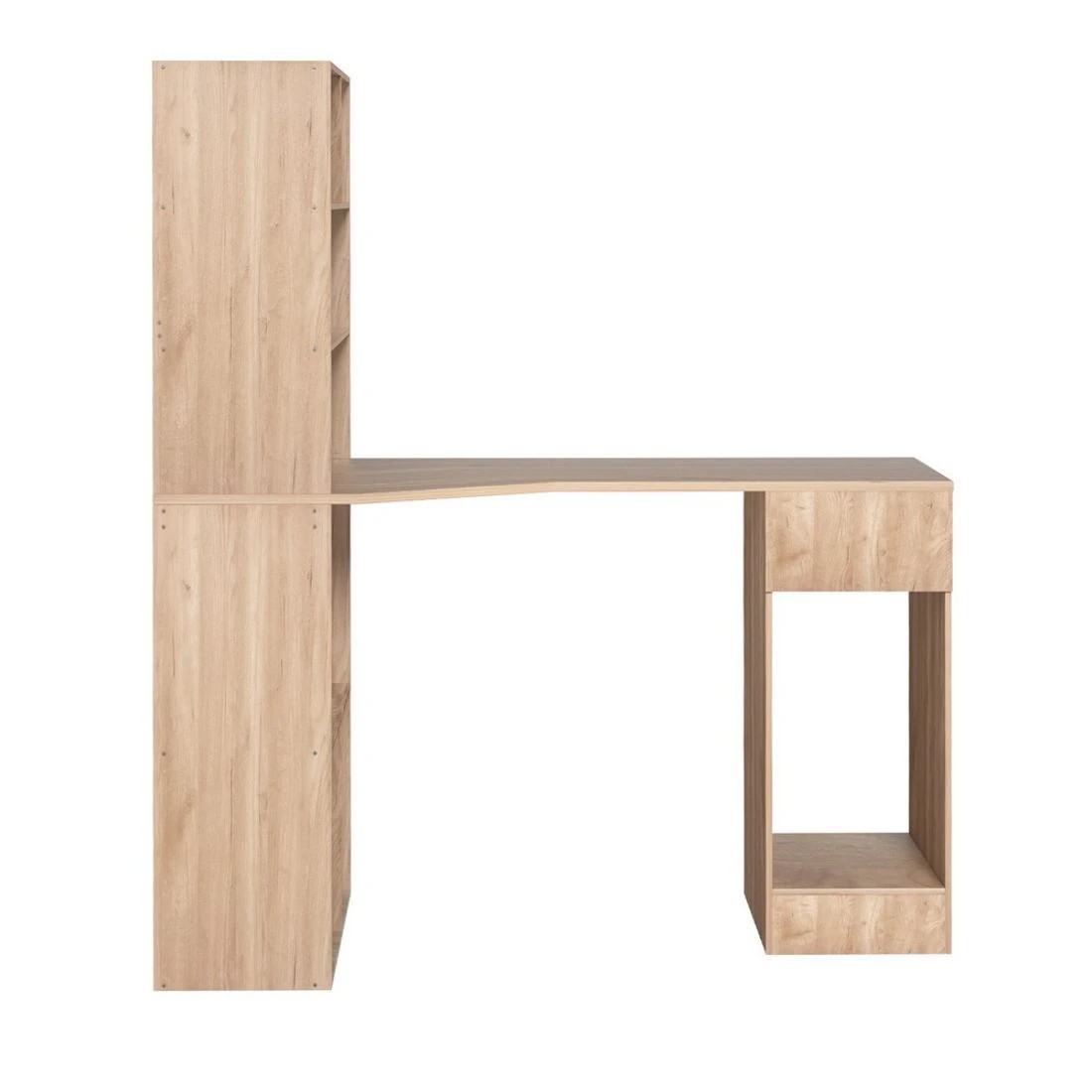 3 Artiss Computer Desk Bookshelf Drawer Cabinet  120CM - Brown, 3 of 6