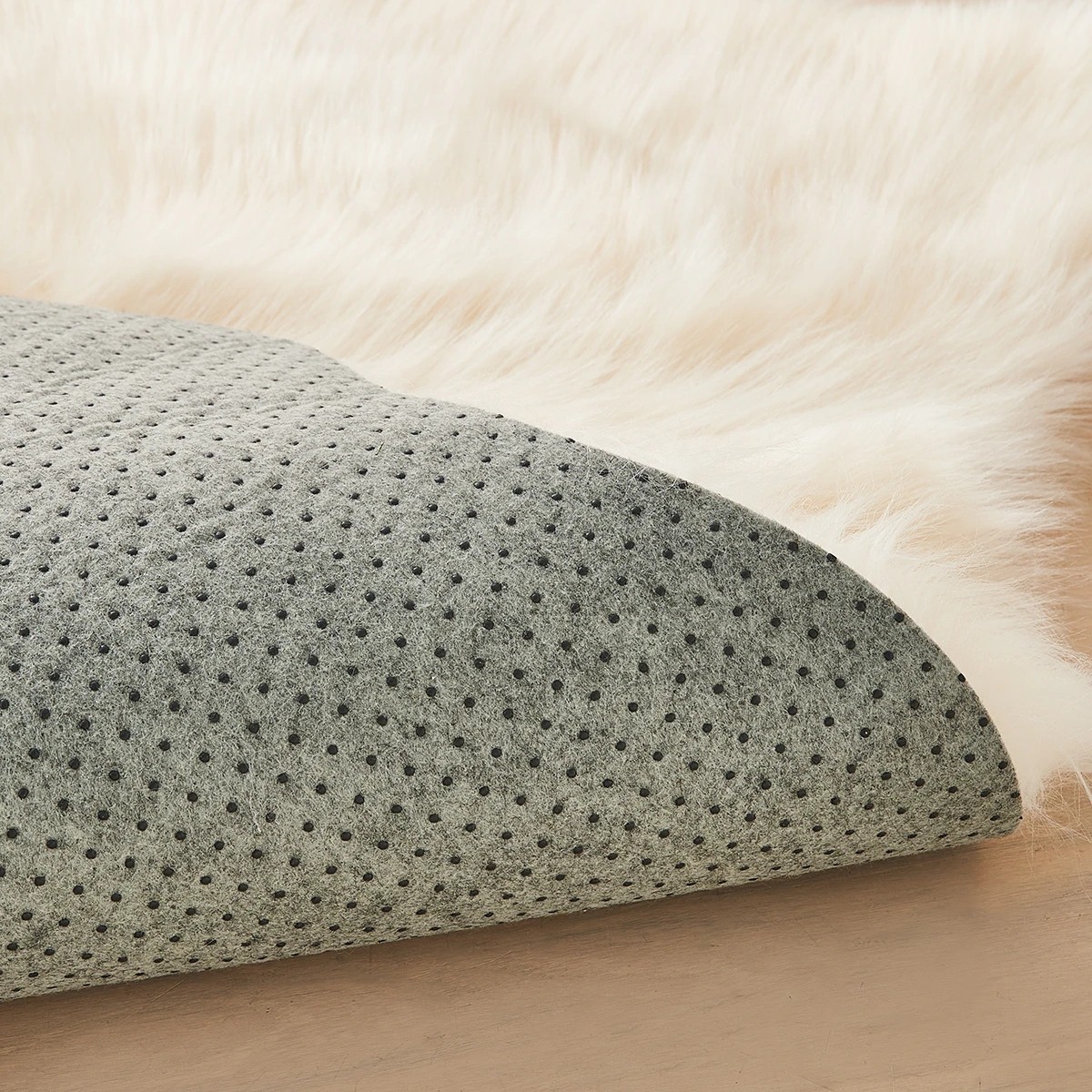 3 Cream Faux Fur Mat, 3 of 7