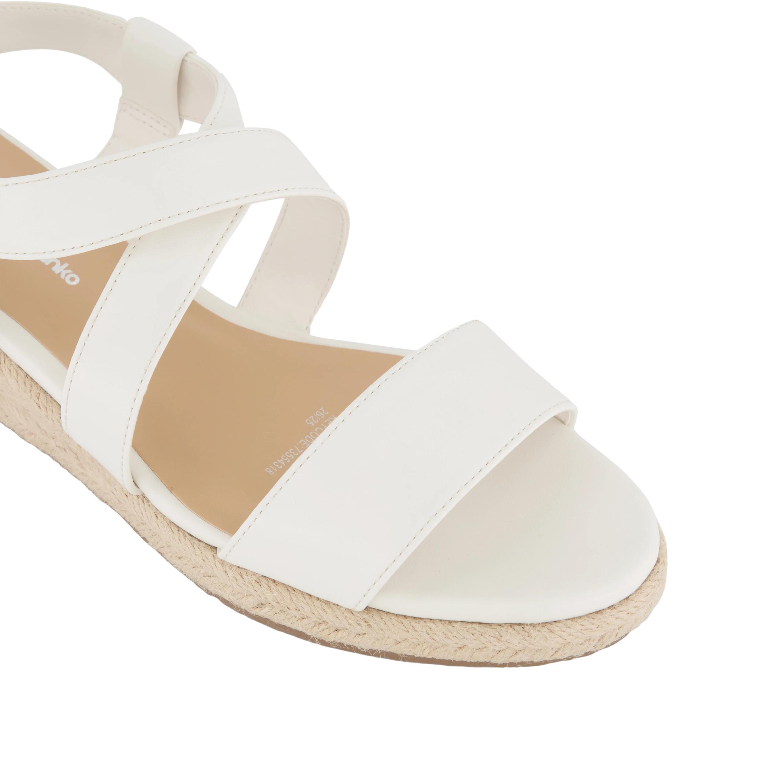 5 Low Espadrille Wedge Heels WHITE, 5 of 5