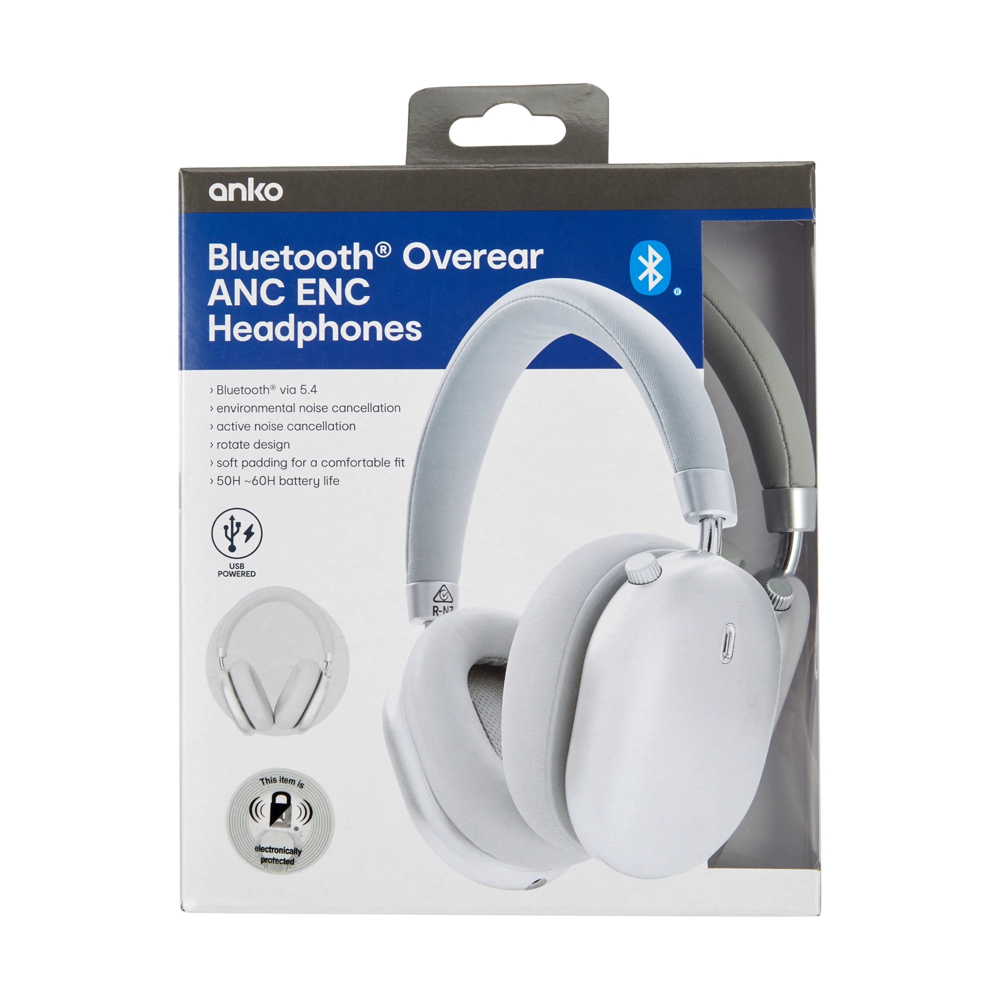8 Bluetooth Overear ANC ENC Headphones - Silver Look, 8 of 8