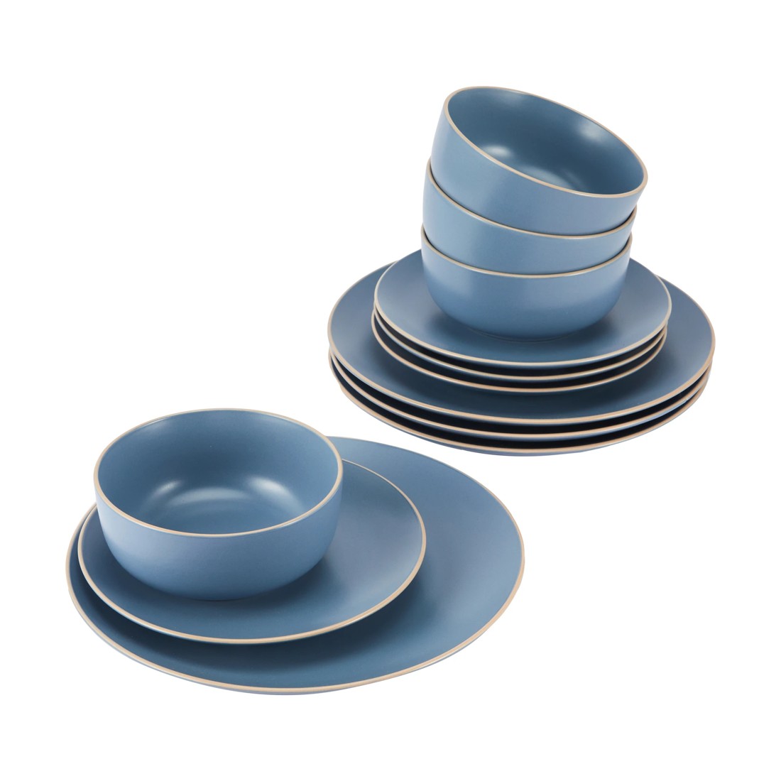 2 Blue 12 Piece Dinner Set, 2 of 7