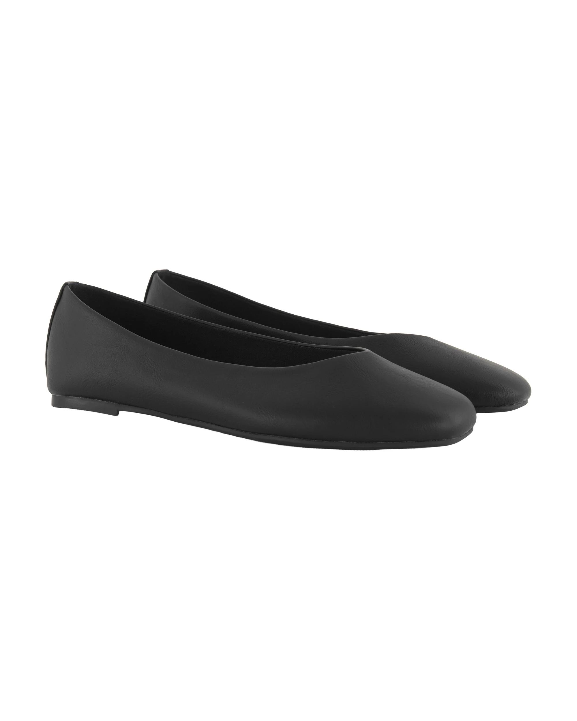 3 PU V Ballet Flats Black, 3 of 3