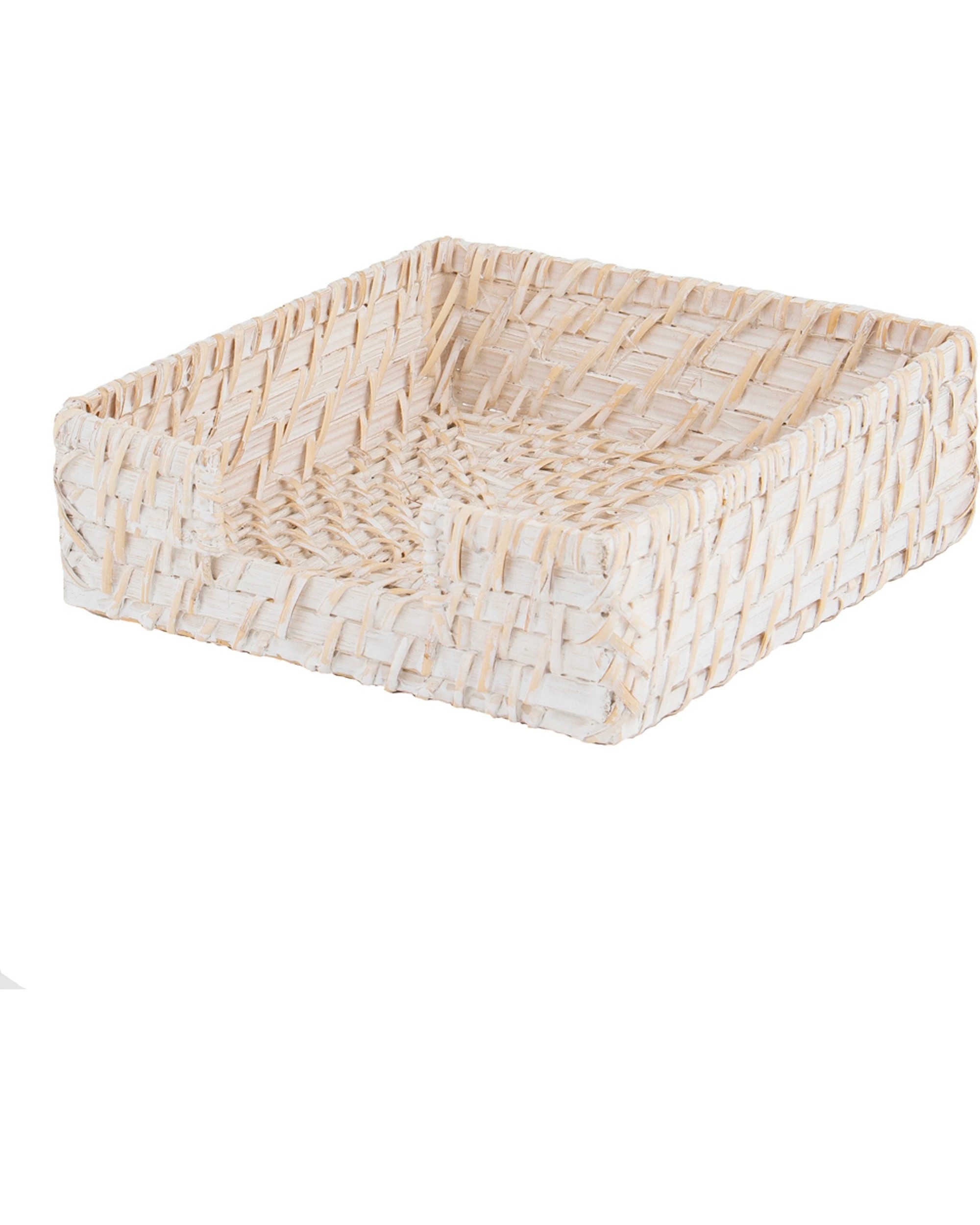 1 Ladelle Whitehaven Woven Square Napkin Holder - Natural, 1 of 1