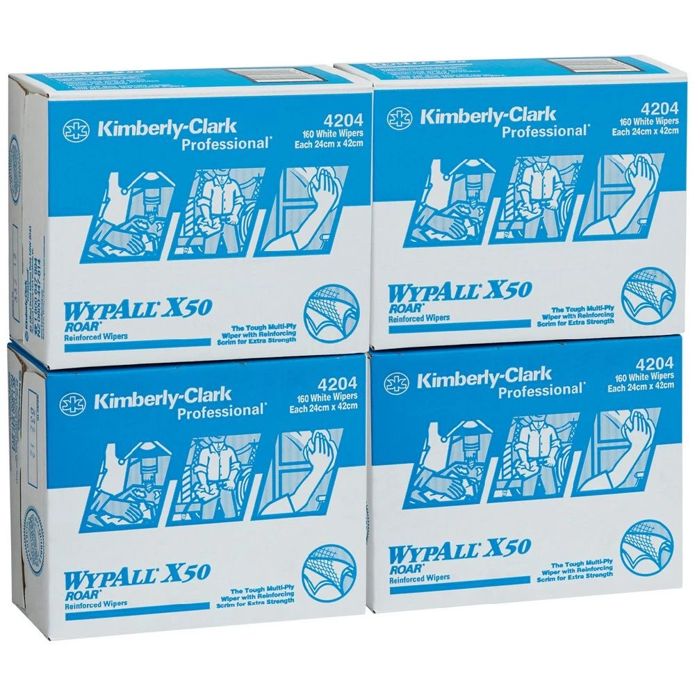 1 WypAll CX50 Pop-Up Wipers 640 Pack White, 1 of 2