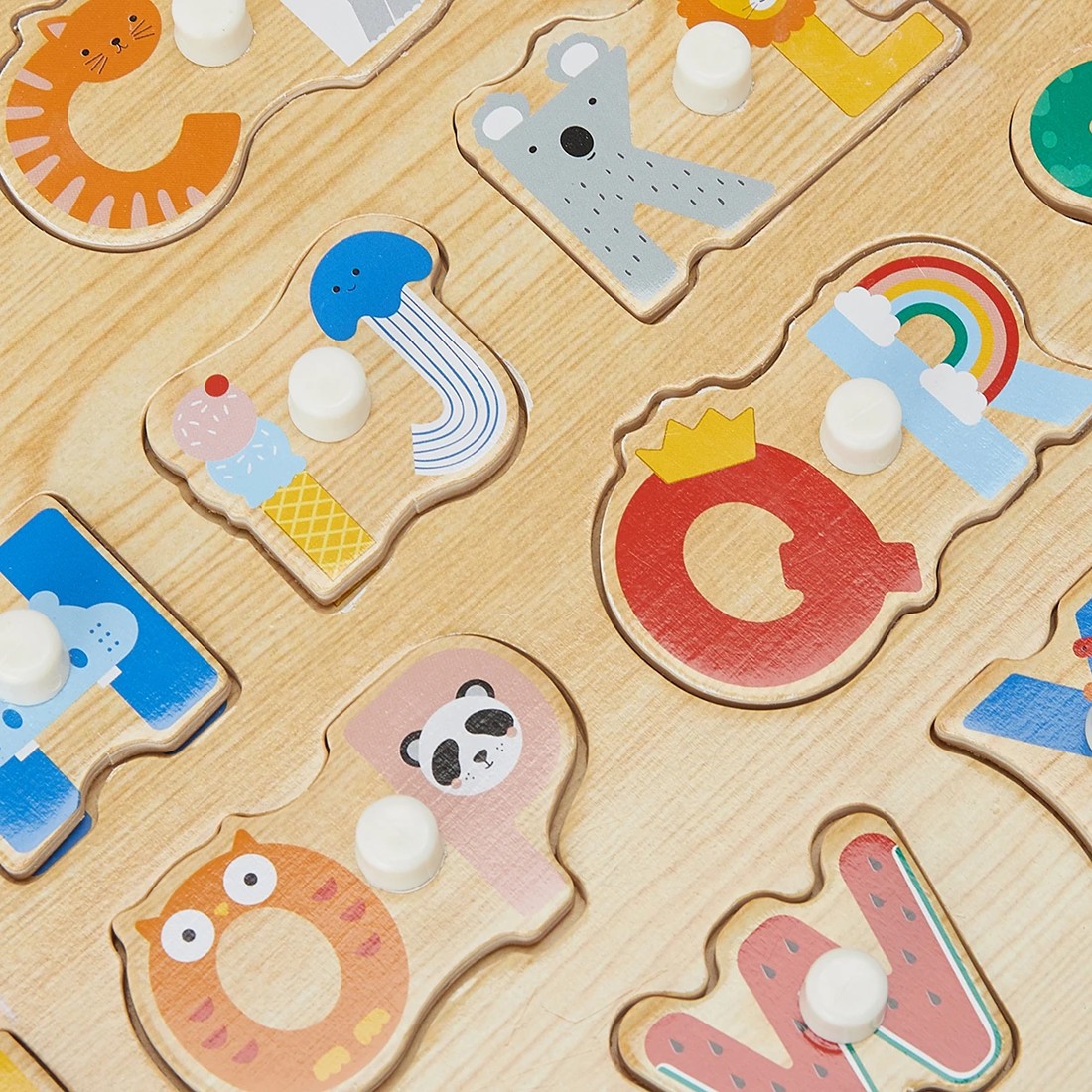 3 Wooden Alphabet Peg Puzzle, 3 of 6